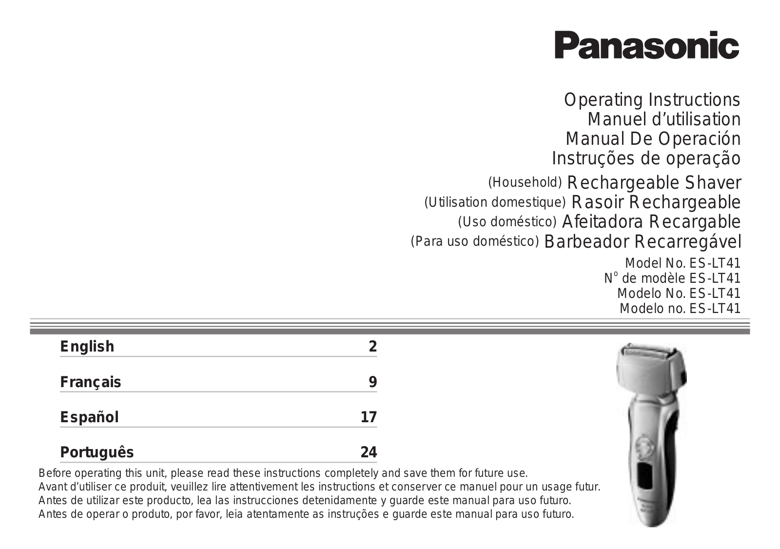 Panasonic ES-LT41-K User Manual