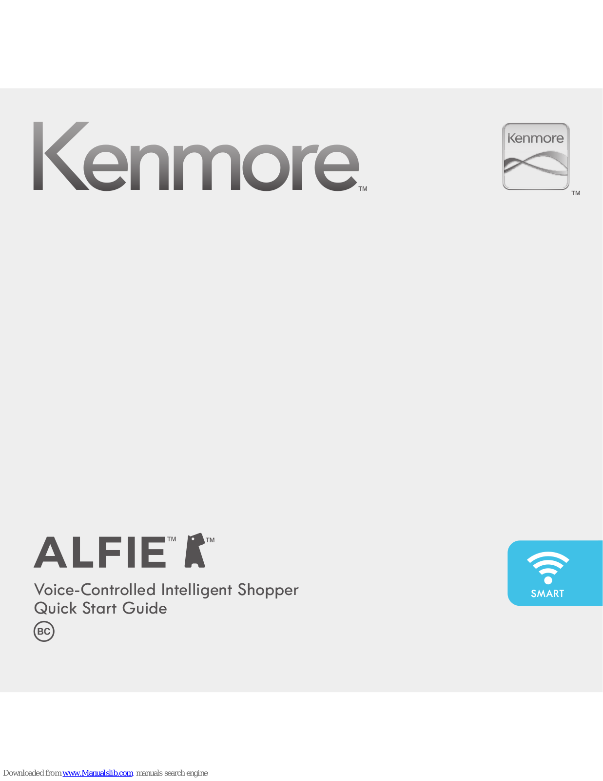 Kenmore Alfie, ALFIE A Quick Start Manual