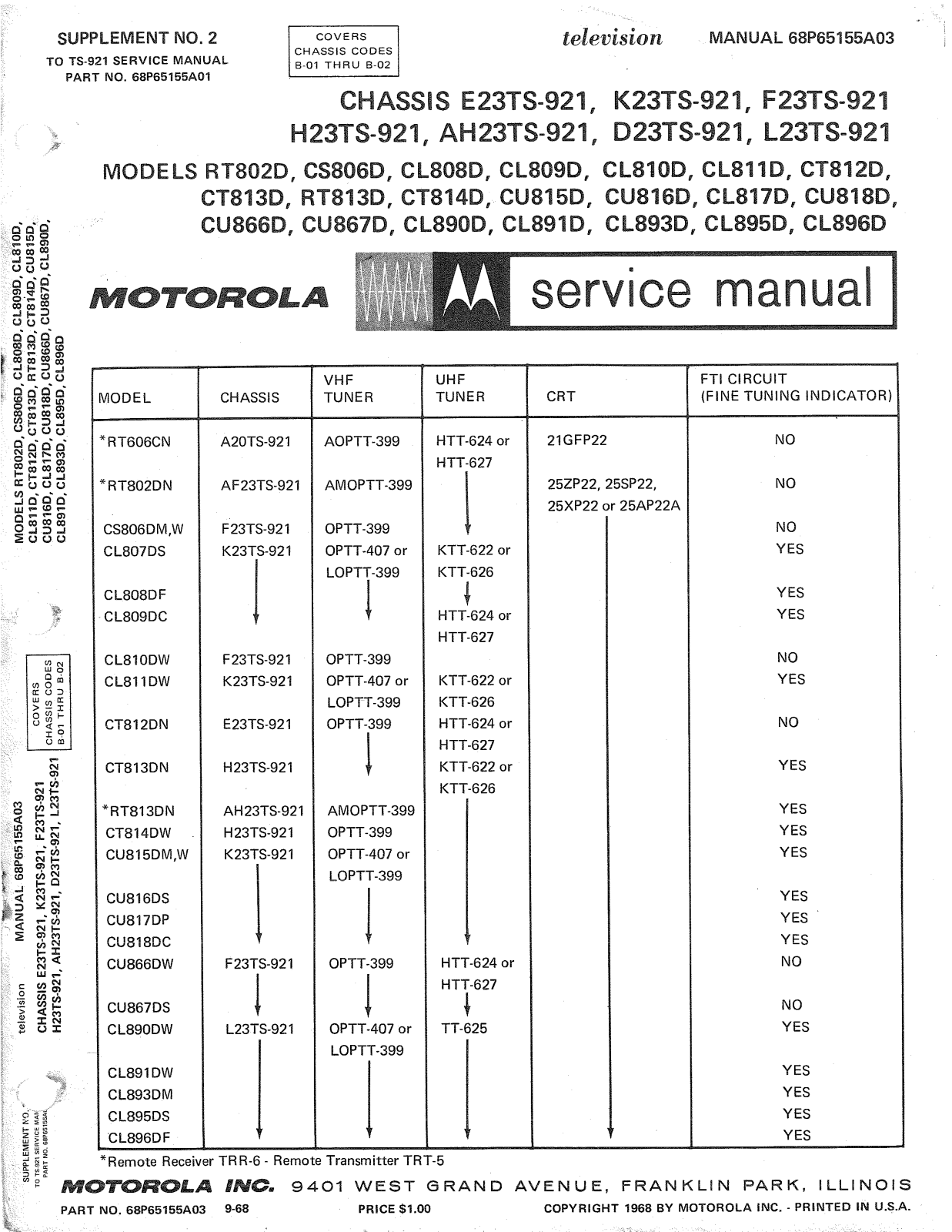 Moth Audio CL-809-D, CL-808-D, CL-810-D, CL-811-D, CL-812-D Service manual