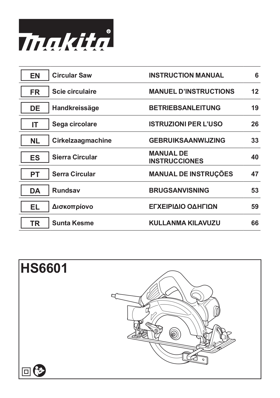 Makita HS6601J User Manual