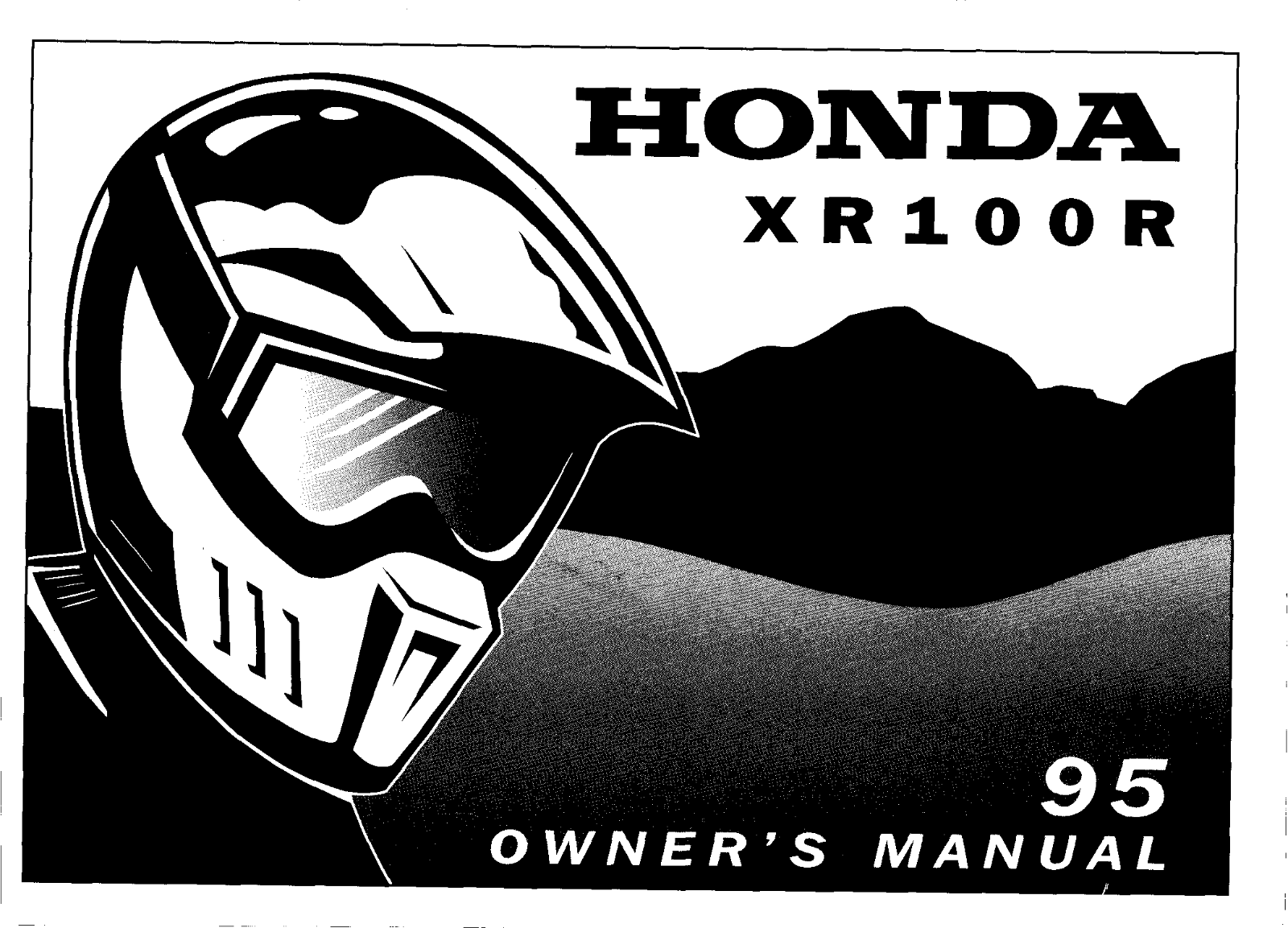 Honda XR100R 1995 Owner's Manual