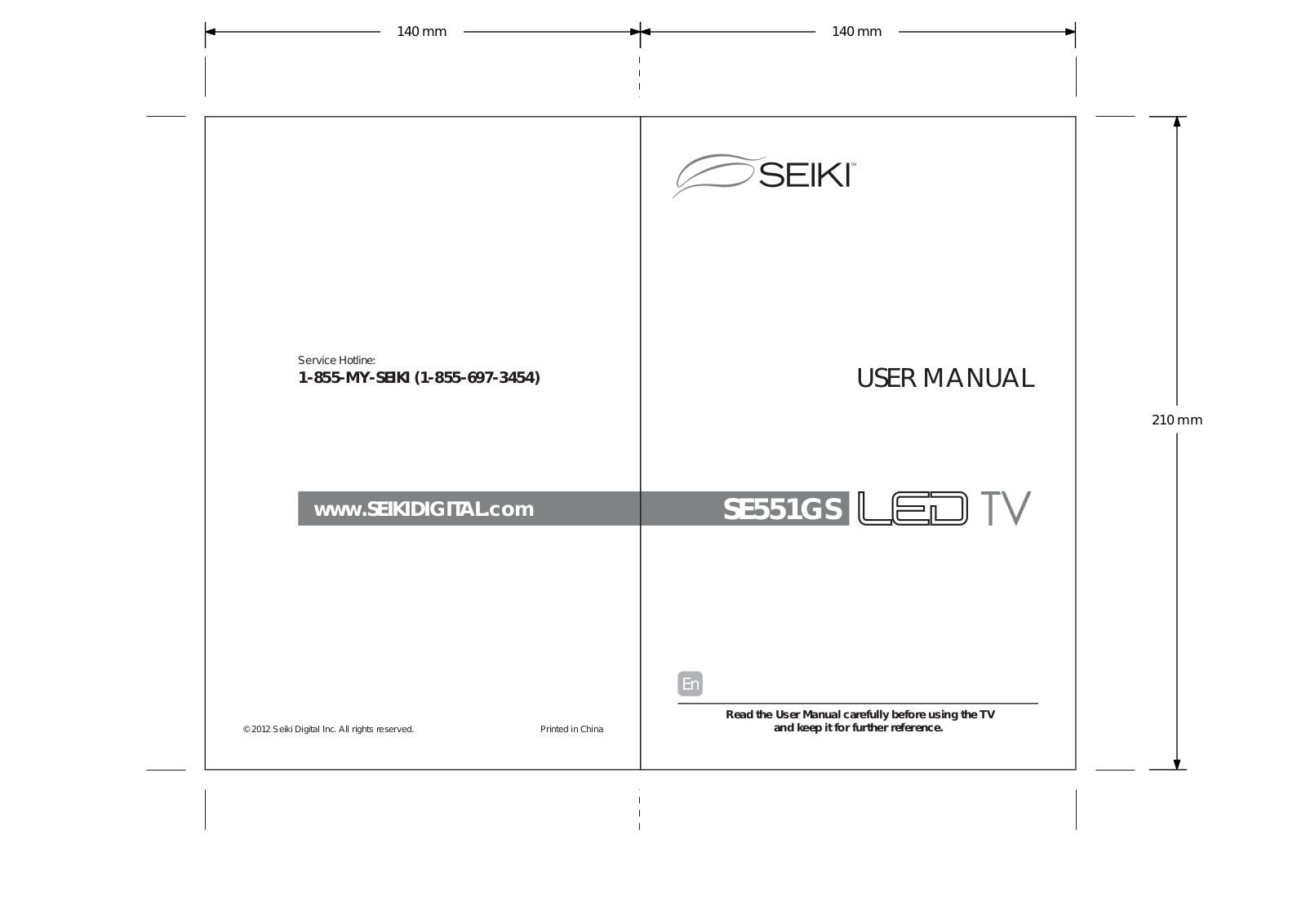 SEIKI SE551GS User Manual