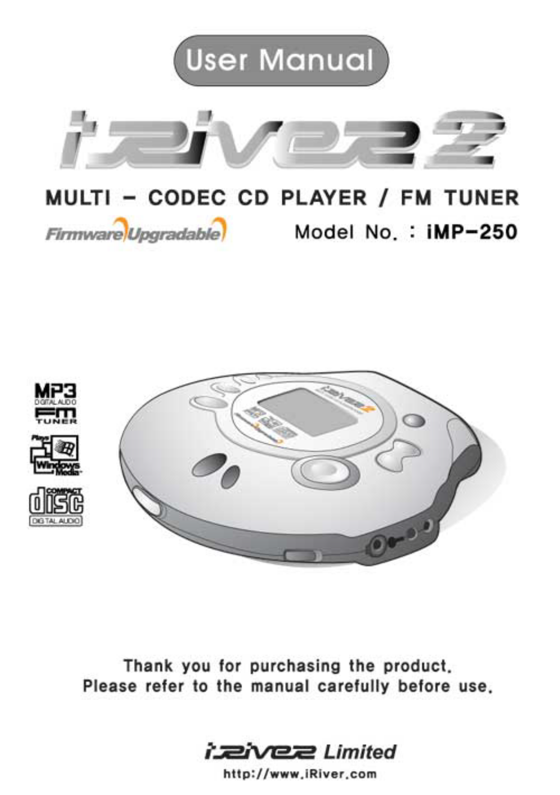 Iriver IMP-250 User Manual