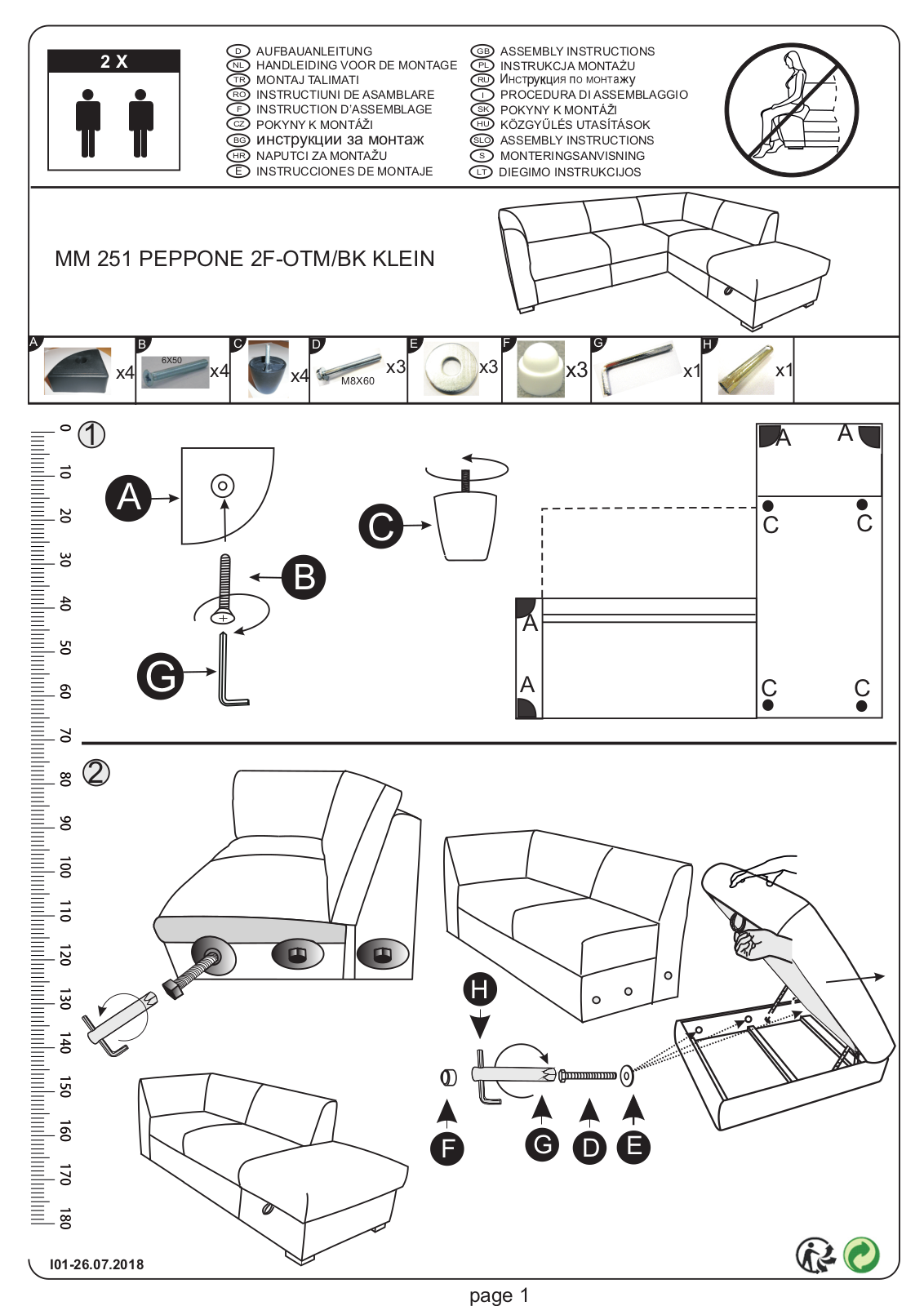 Home affaire Braden Assembly instructions