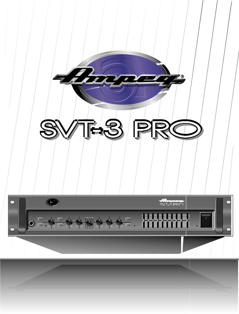 Ampeg SVT-3 PRO Service manual