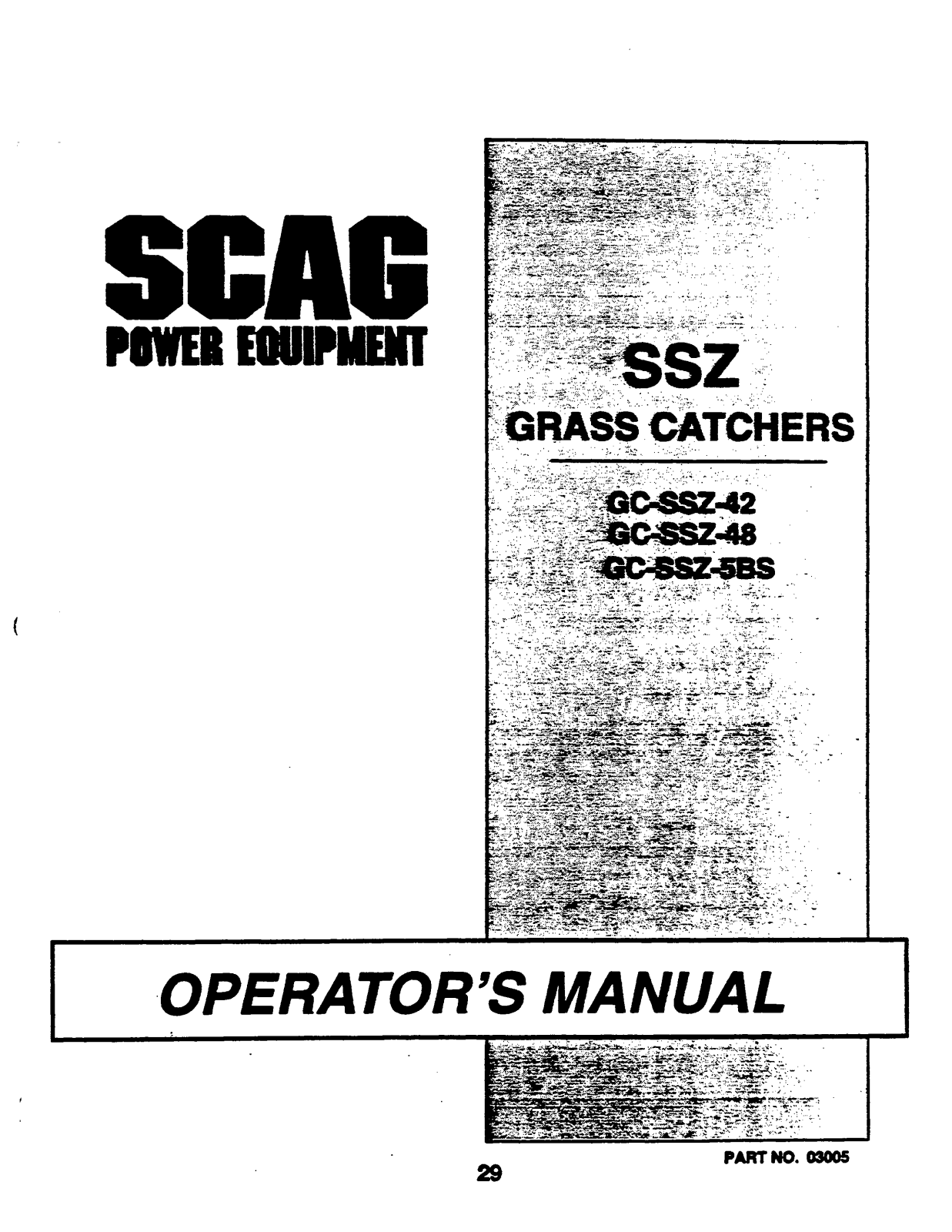 Scag GC-SSZ-5BS, GC-SSZ-48, GC-SSZ-42 User Manual