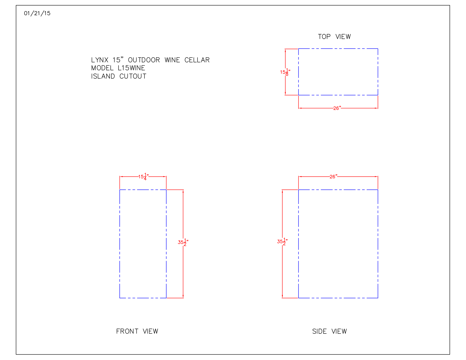 Lynx L15WINE, LSK18 User Manual