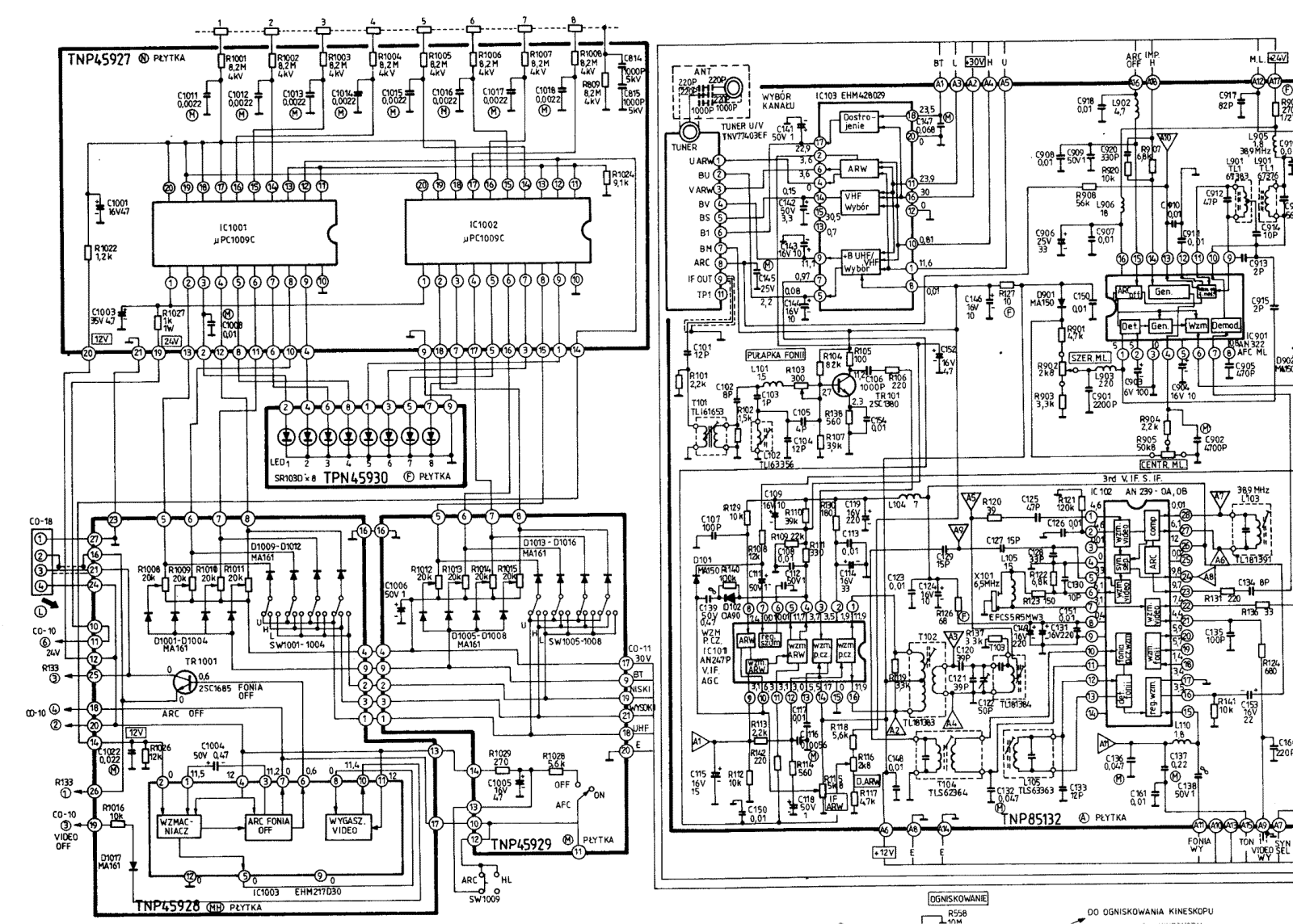 SHARP TC-271EE Schematics