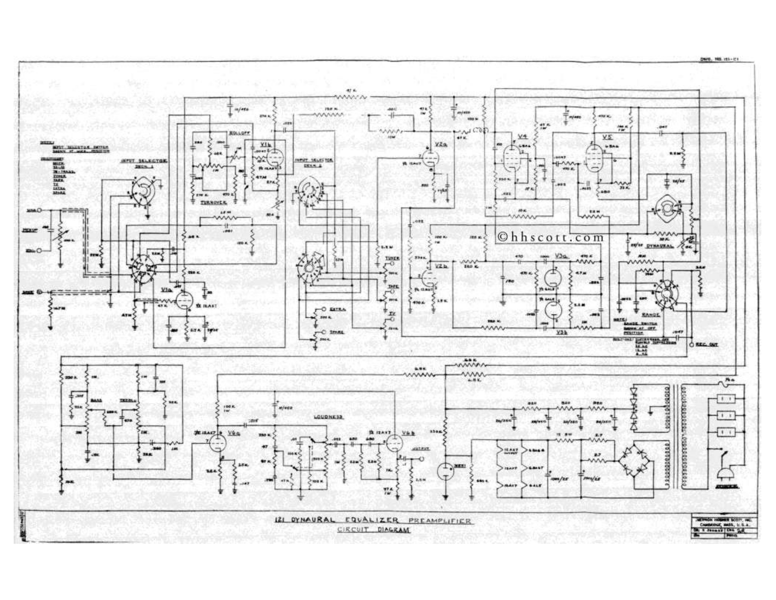 HH Scott 121 schematic