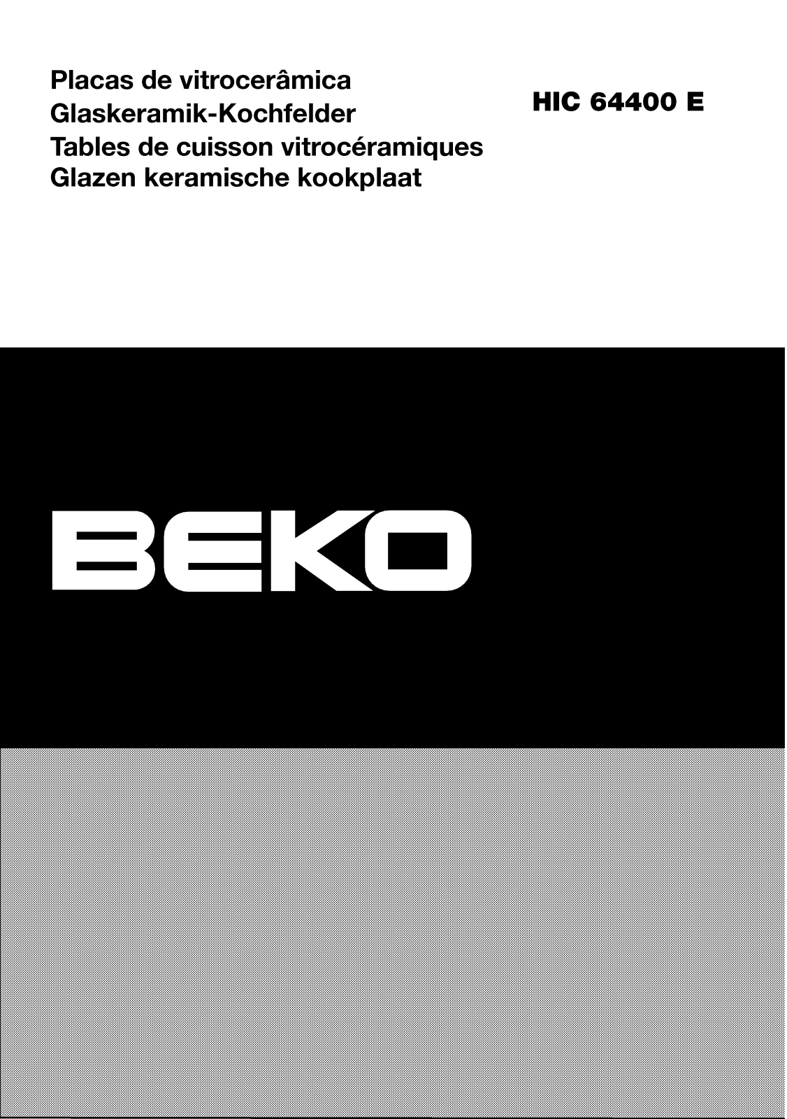 Beko HIC64400E User manual