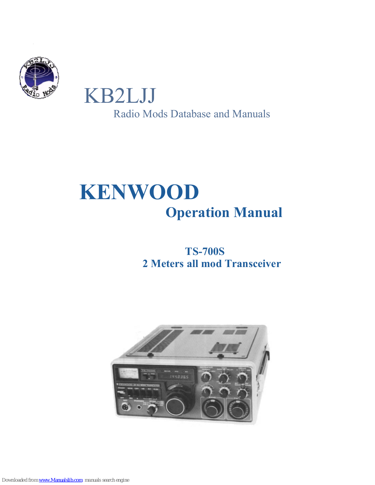 Kenwood KB2LJJ, TS-700S Operation Manual