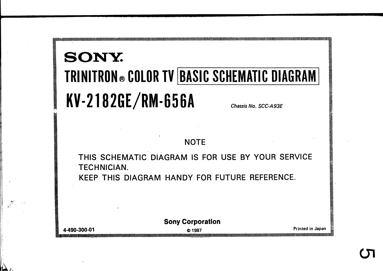 SONY KV-2182 Service Manual