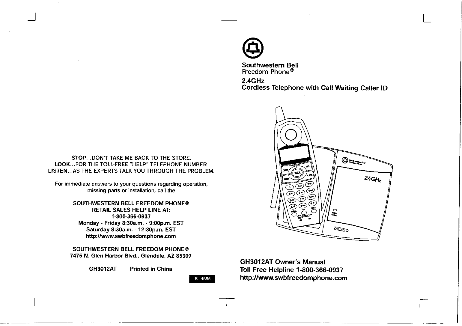 Continental Conair GH3012AT User Manual