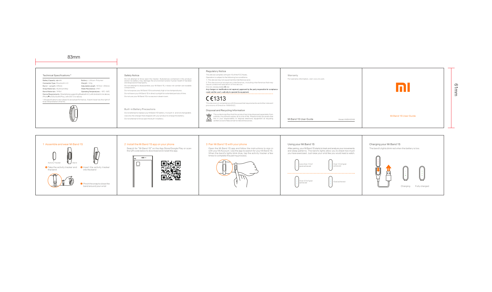 Anhui Huami Information Technology XMSH02HM Users Manual