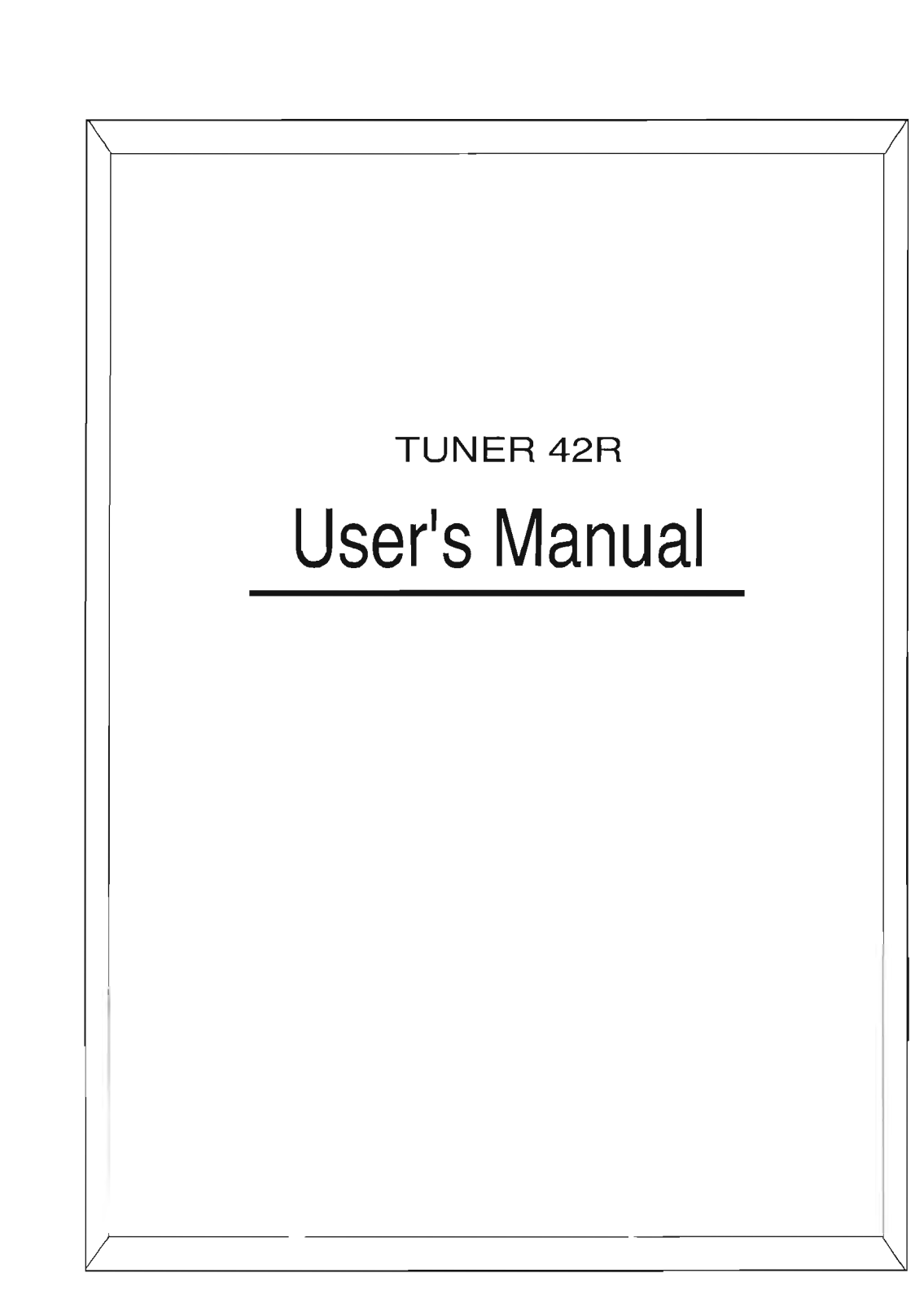 Power Acoustik TUNER-42R Users Manual