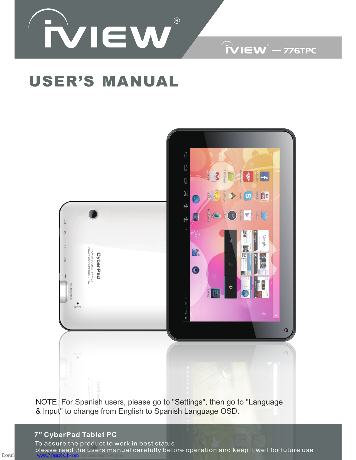 IVIEW CyberPad 776TPC User Manual