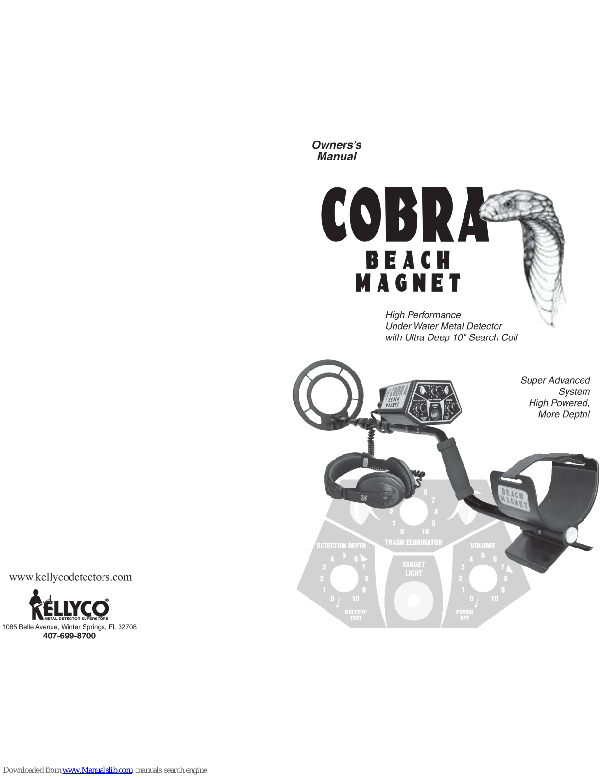 Kellyco Cobra beach magnet Owner's Manual