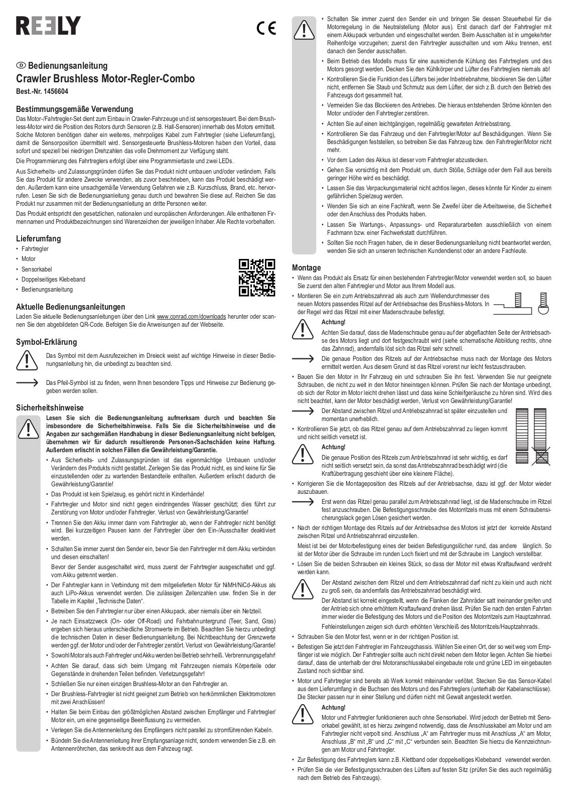 Reely Crawler User manual