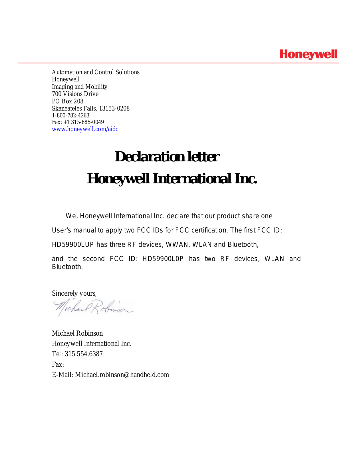 Honeywell 9900L0P Users Manual