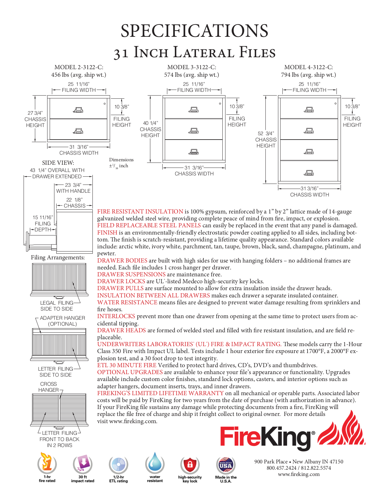 FireKing FK1075 Specifications - ManualMachine.com