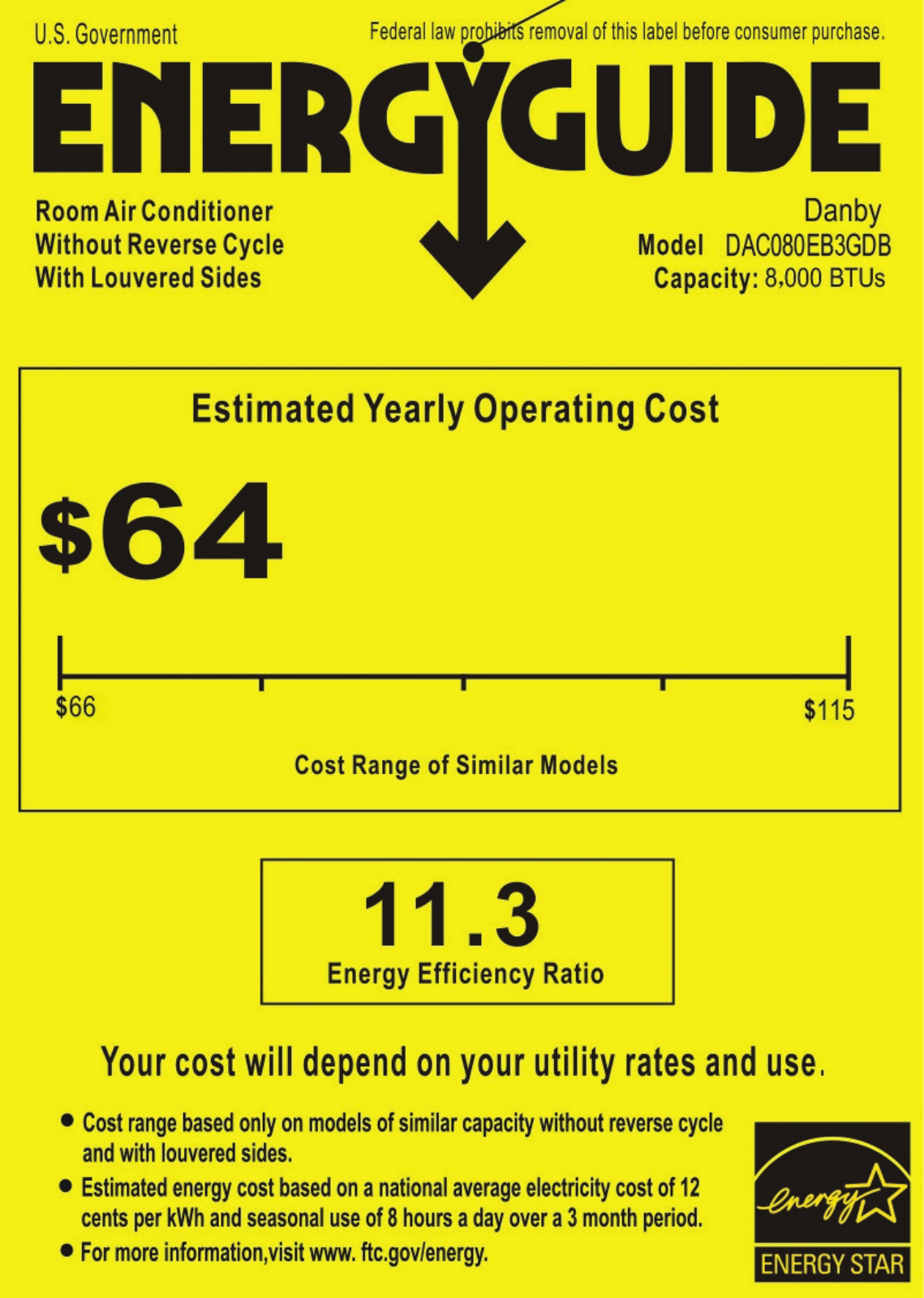 Danby DAC080EB3GDB User Manual