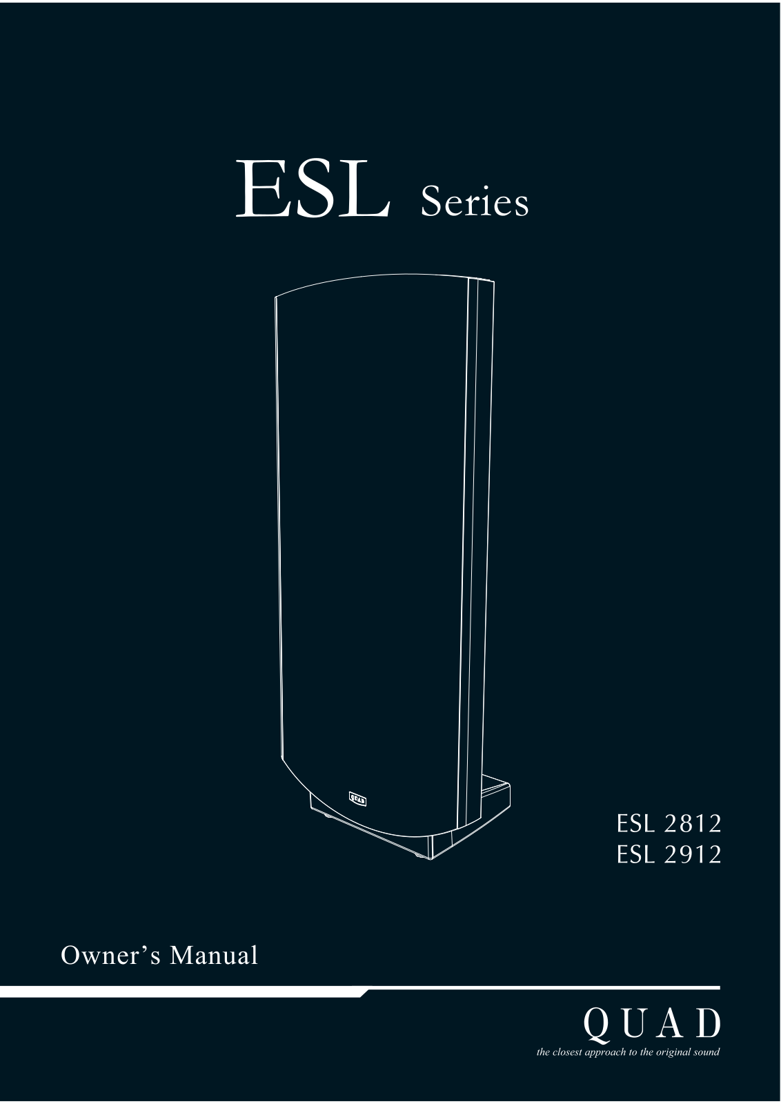 Quad ESL-2912, ESL-2812 Owners Manual