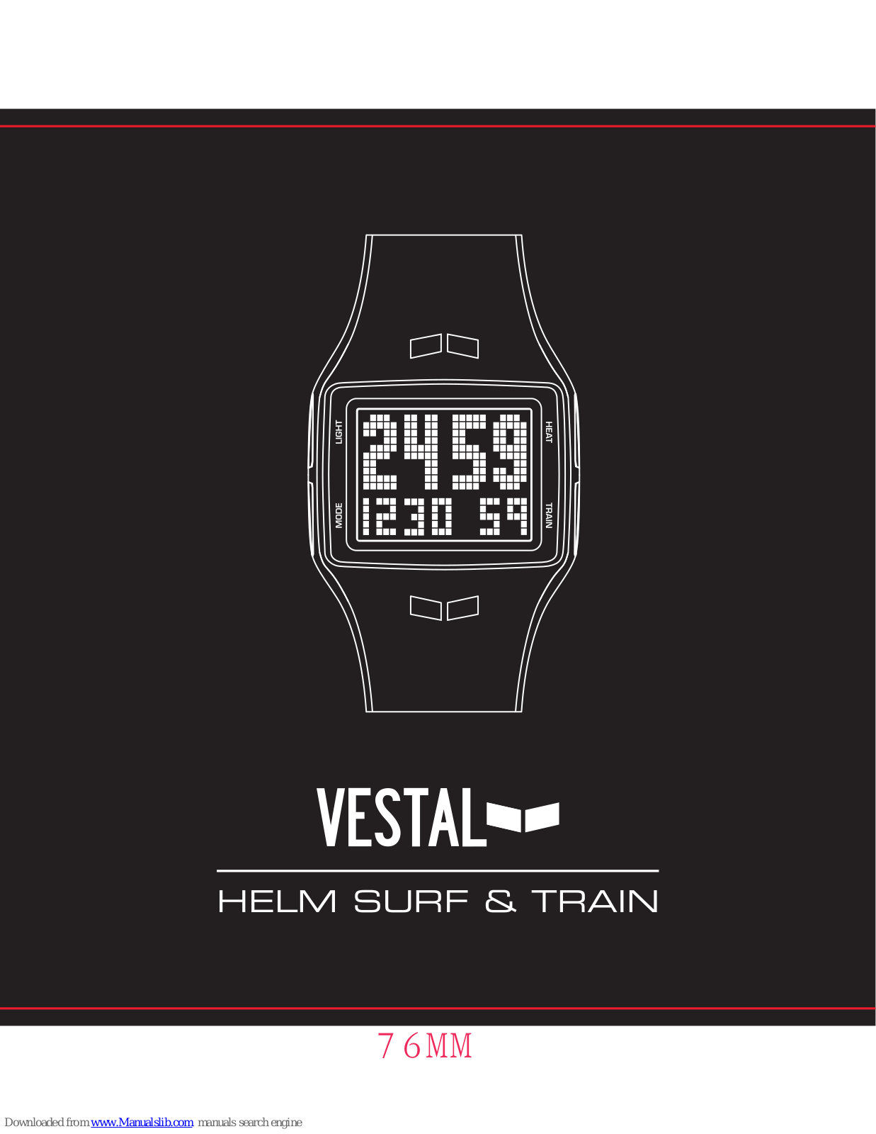 Vestal HELM SURF & TRAIN Quick Start Manual