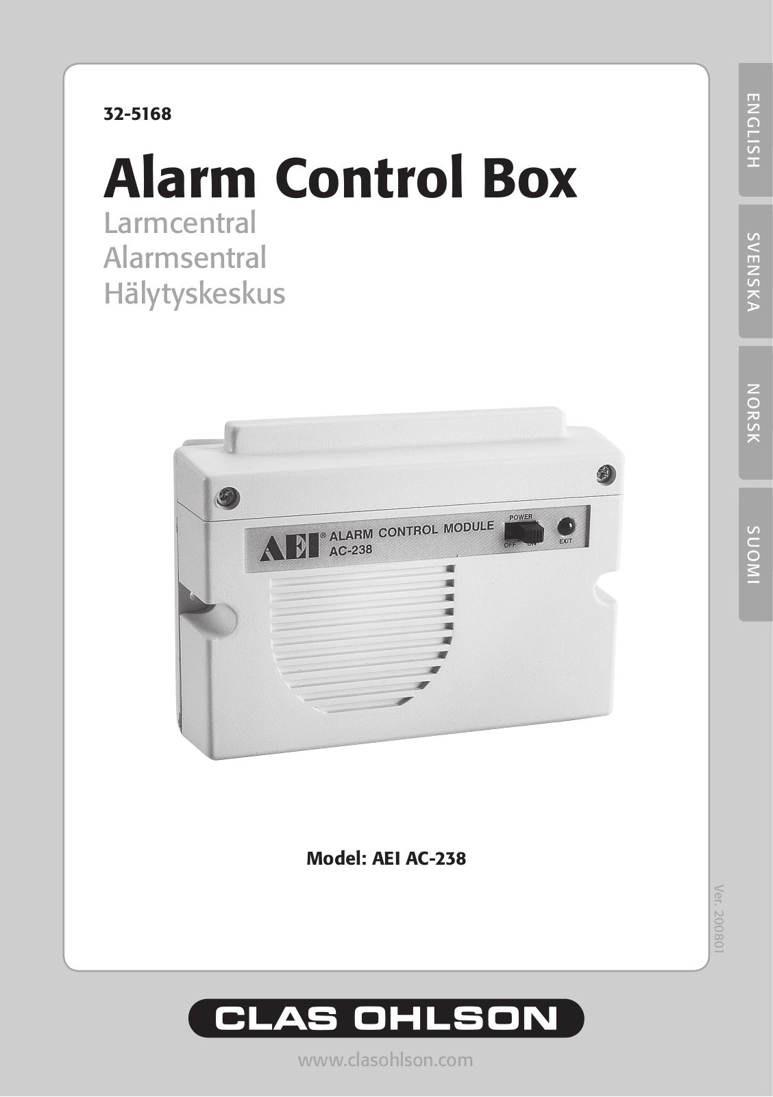 Clas Ohlson AEI AC-238 Instruction Manual