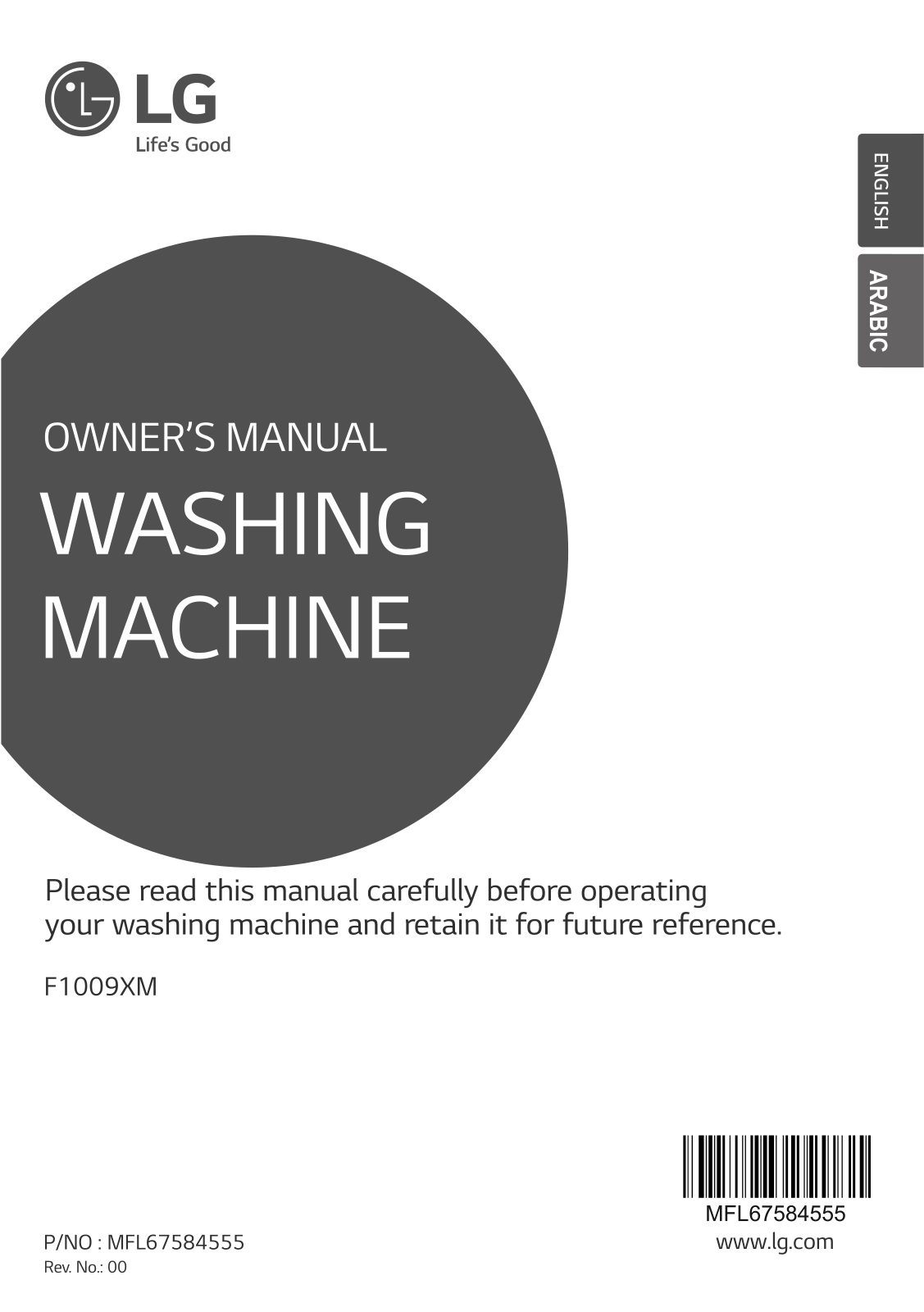 LG F1009XM Owner’s Manual