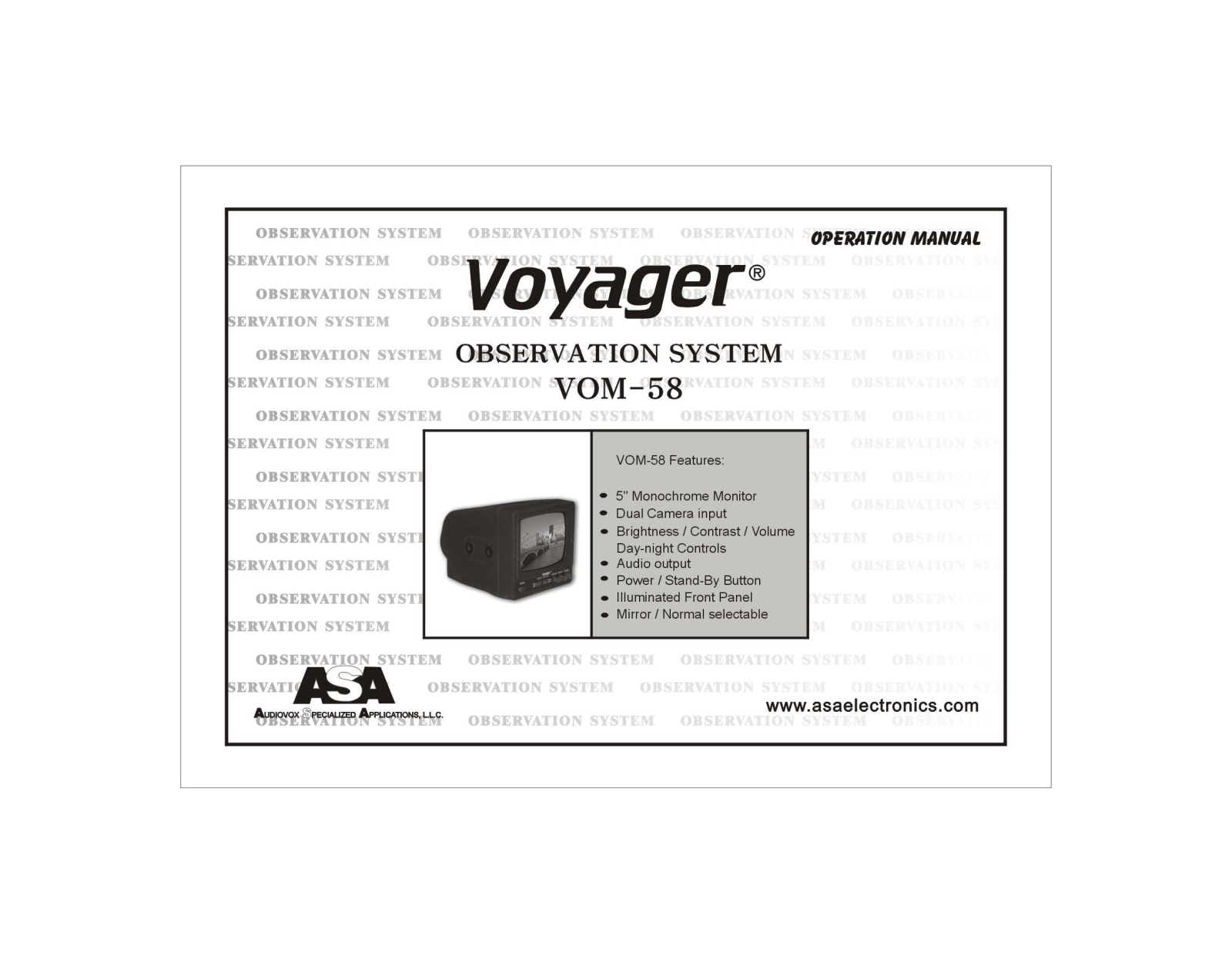 Voyager VOM-58 User Manual