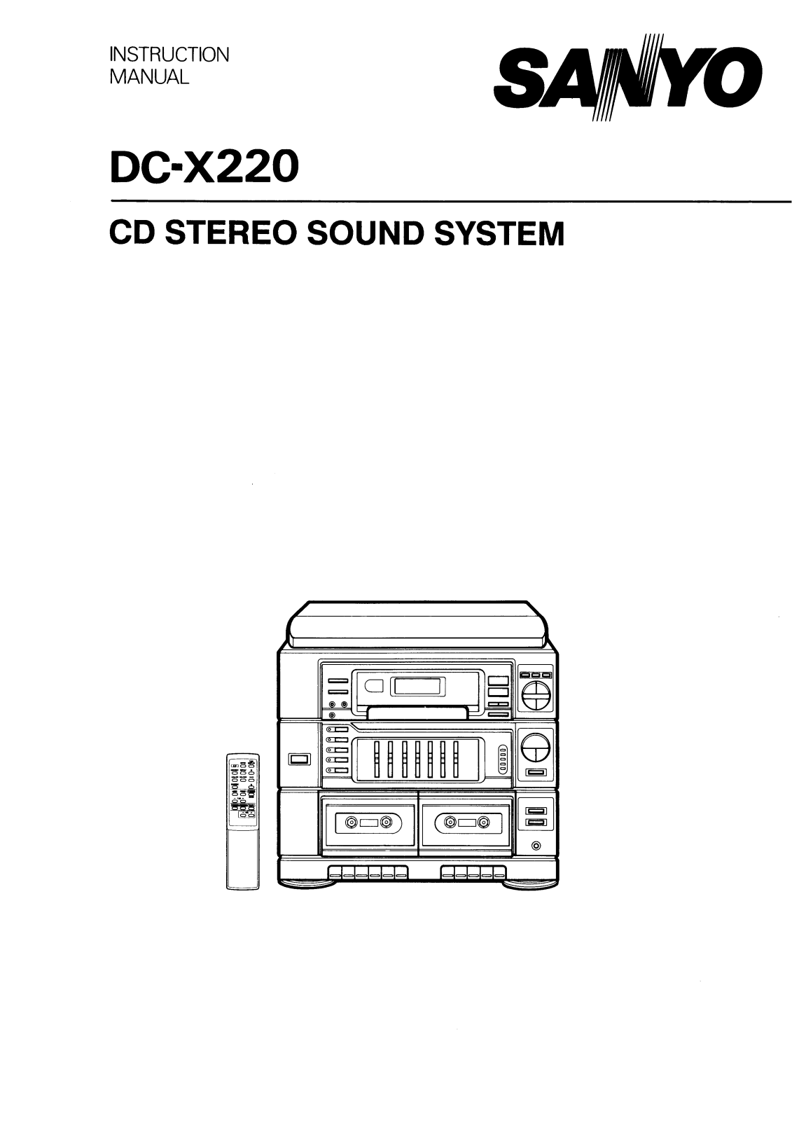 Sanyo DC-X220 Instruction Manual