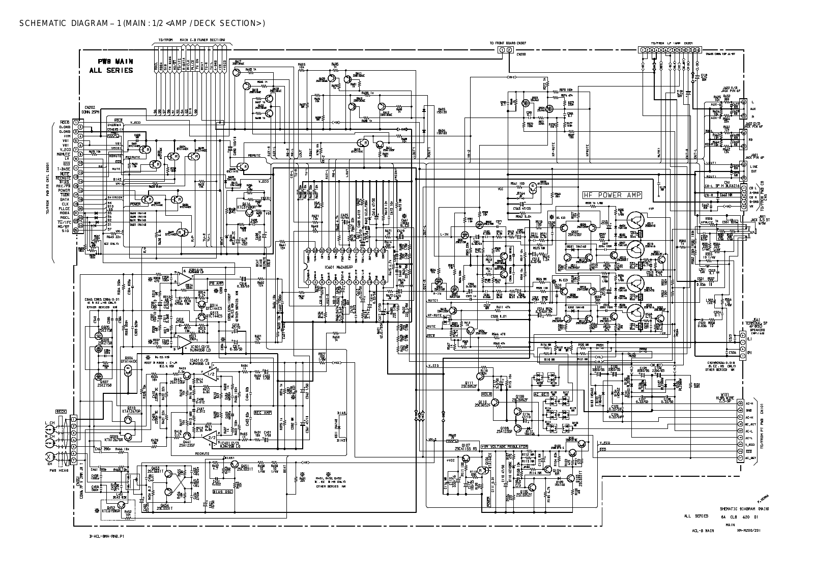 Aiwa XR-M200, XR-M201 Schematic