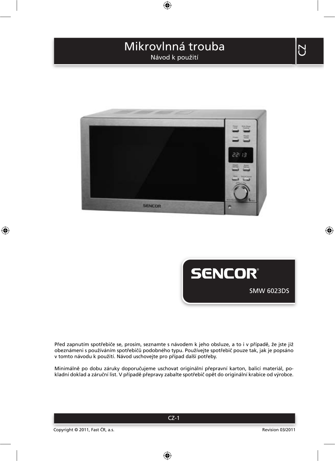 Sencor SMW 6023DS User Manual