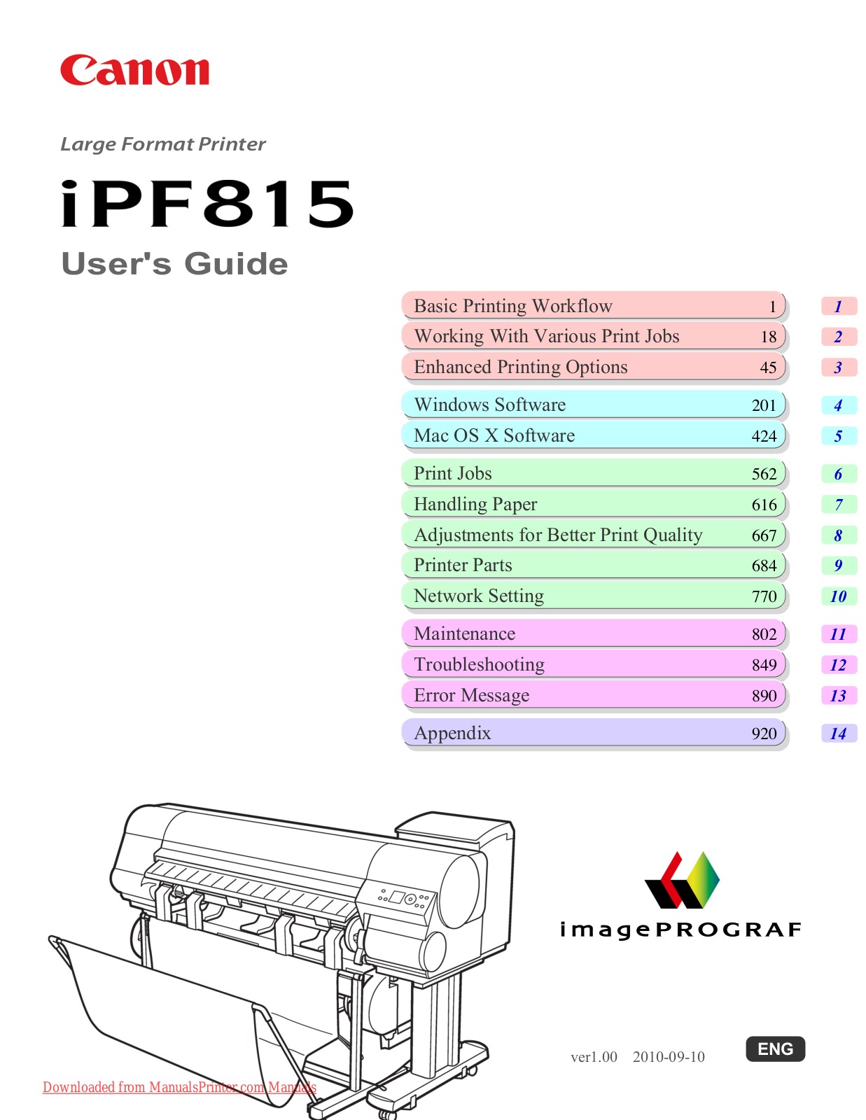 Canon iPF815 User Manual