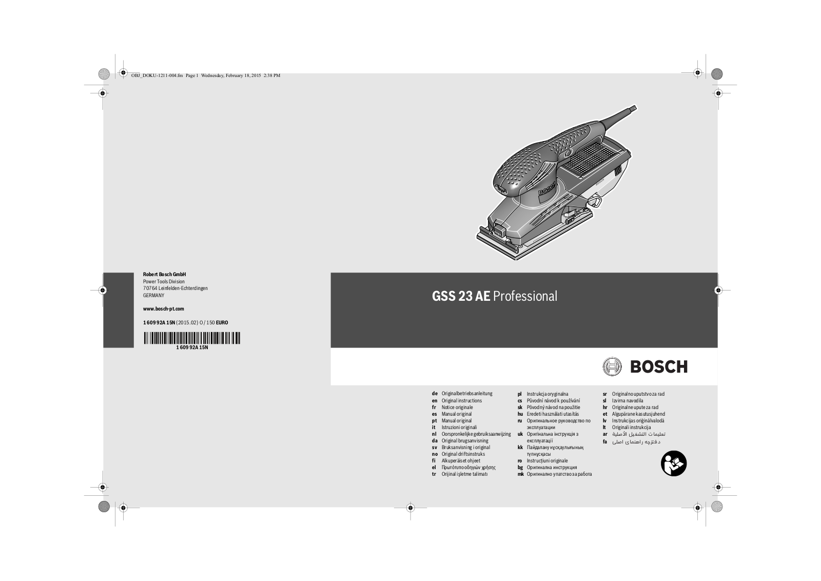 Bosch GSS 23 AE User Manual