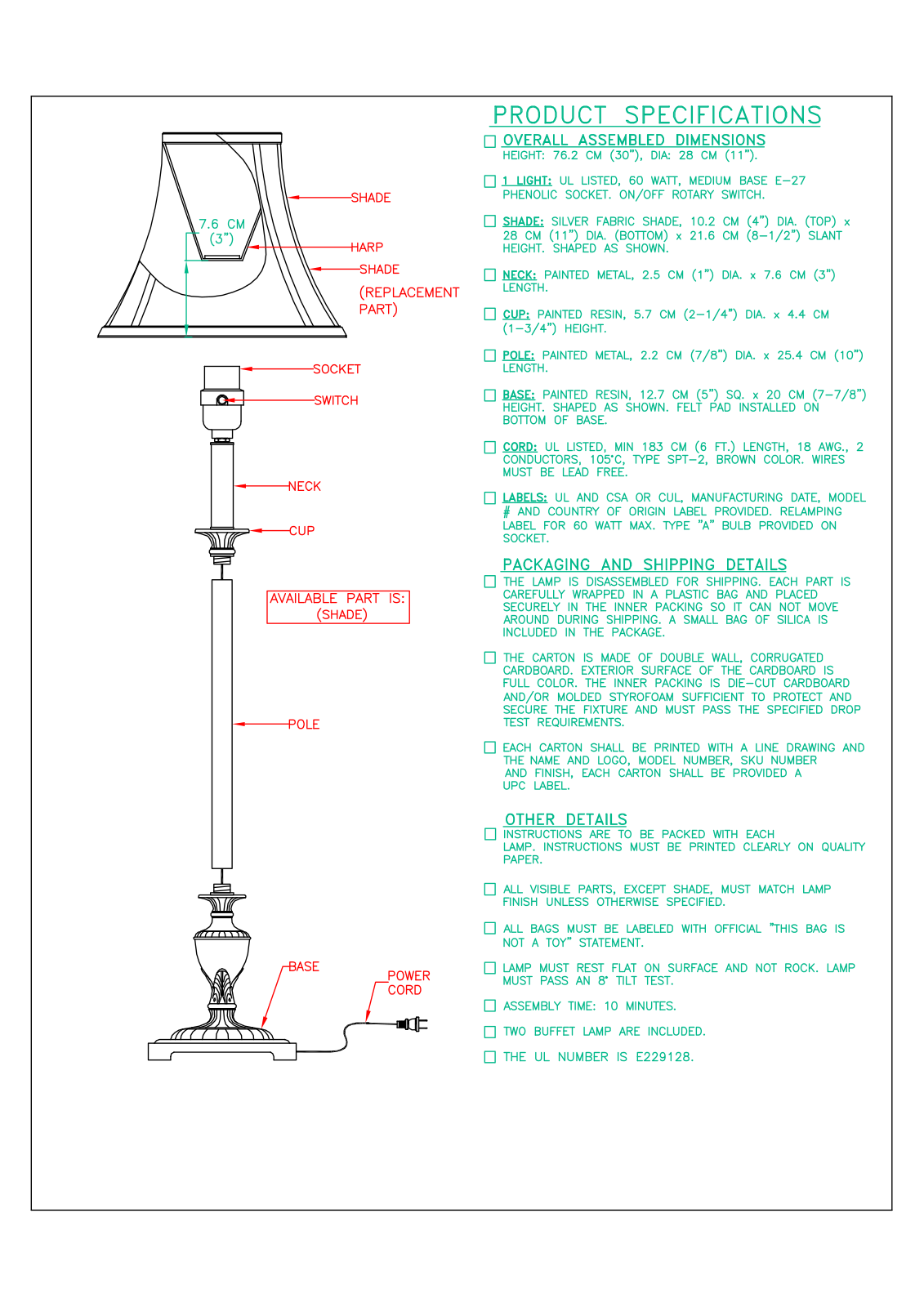 Fleur De Lis Living FDLV3533 Specifications - ManualMachine.com