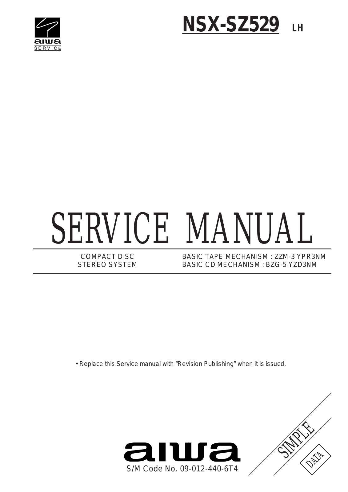 Aiwa NSX-SZ529 Service Manual