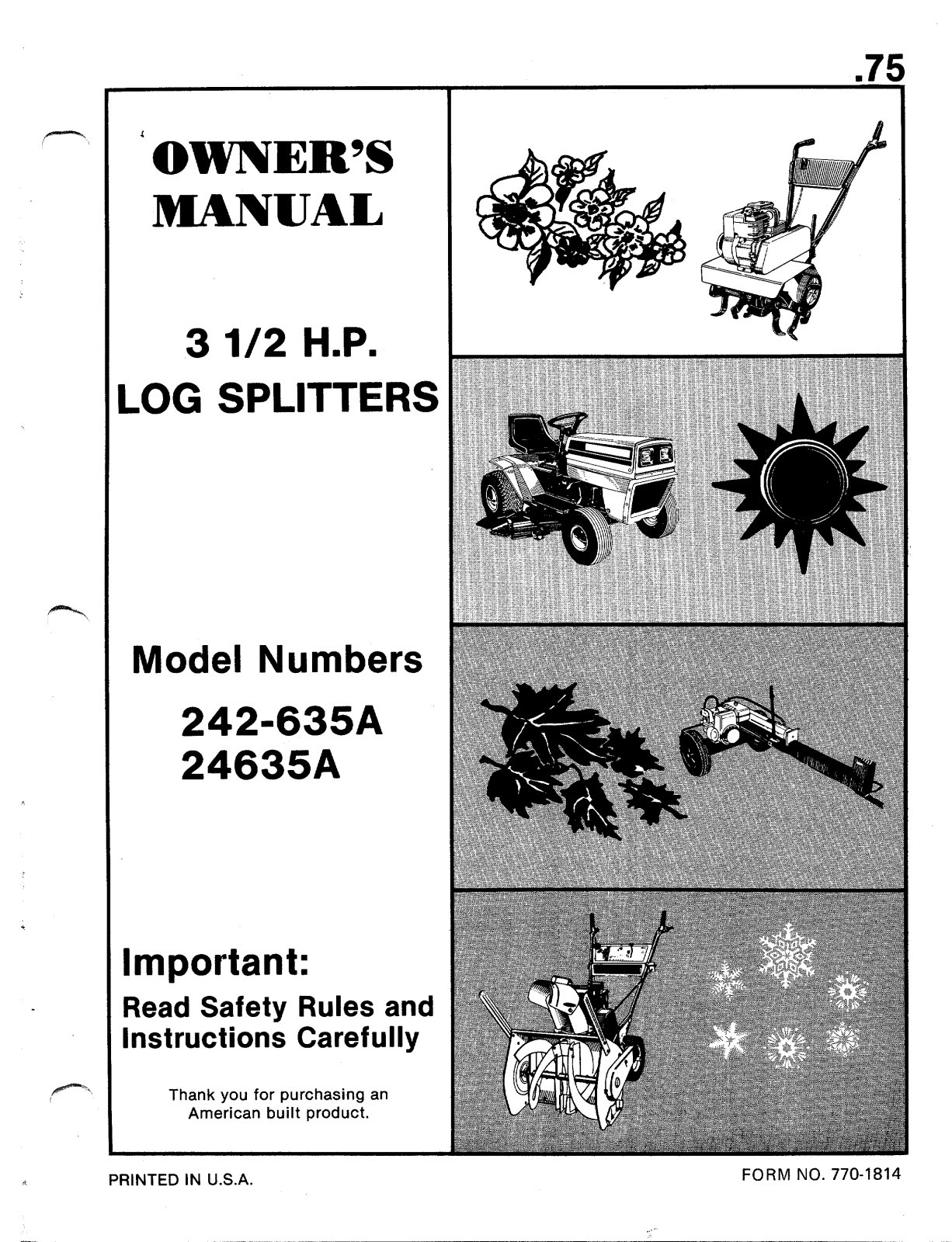 MTD 242-635A User Manual