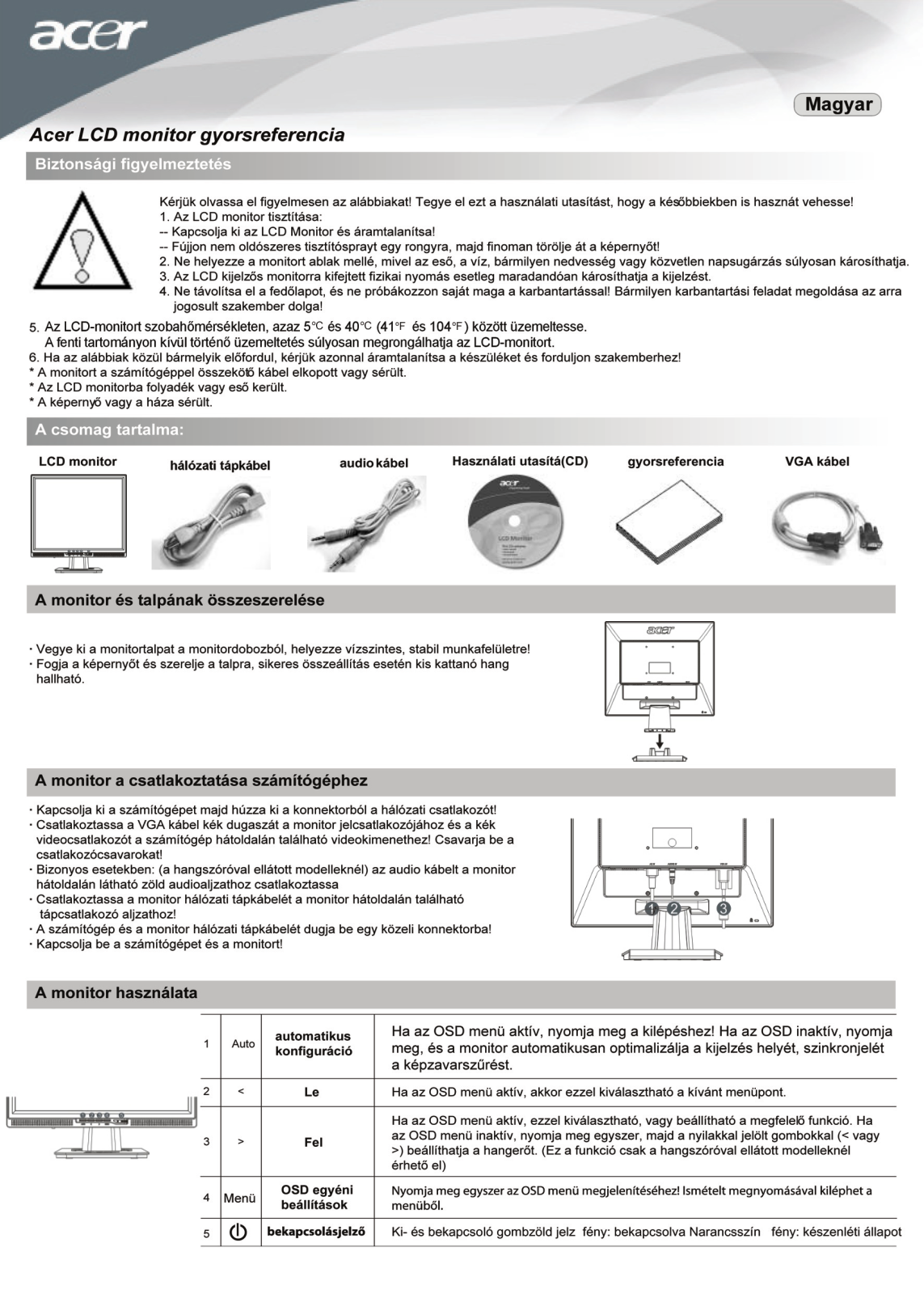 Acer AL 1917 Quick Guide