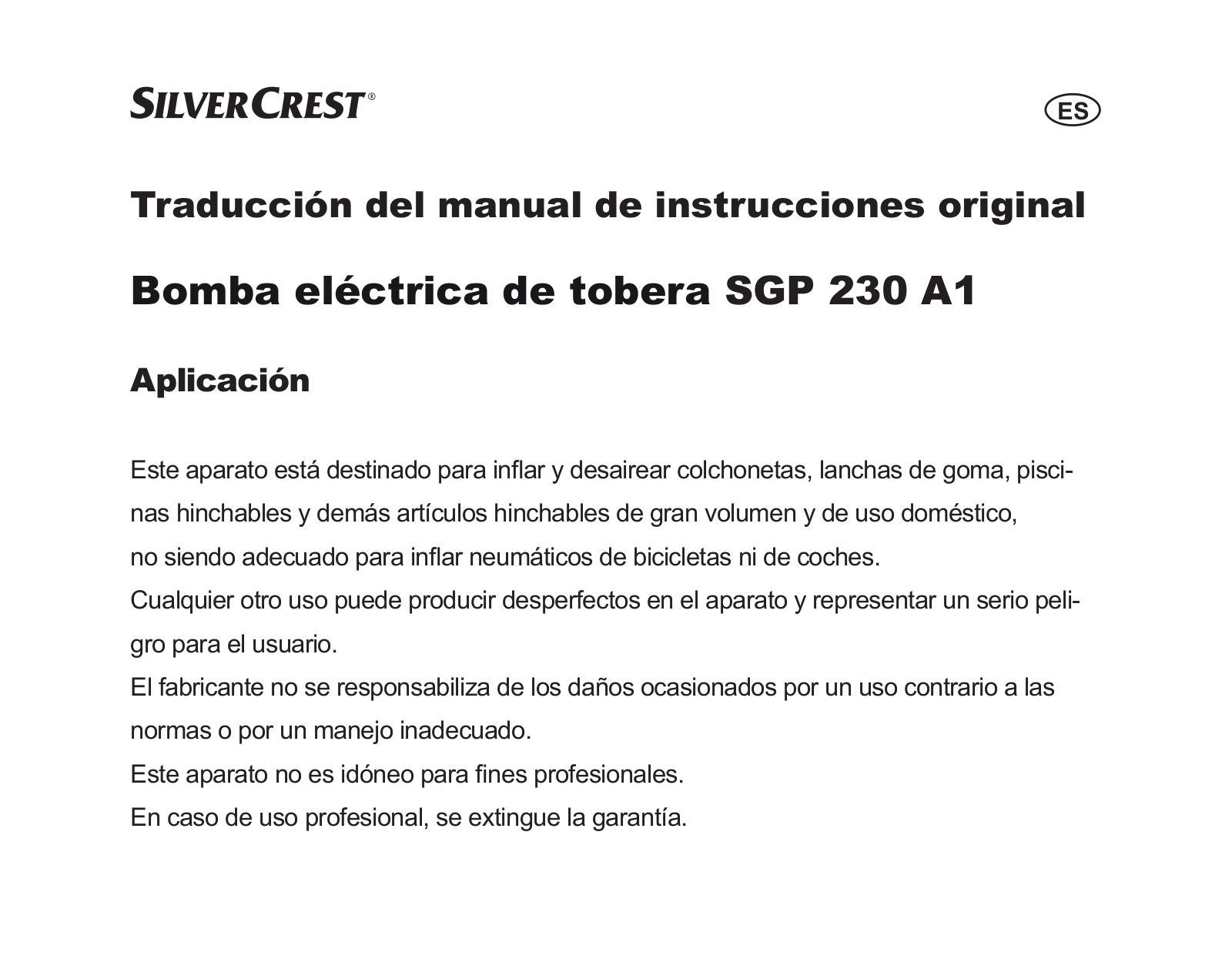 Silvercrest SGP 230 A1 User Manual