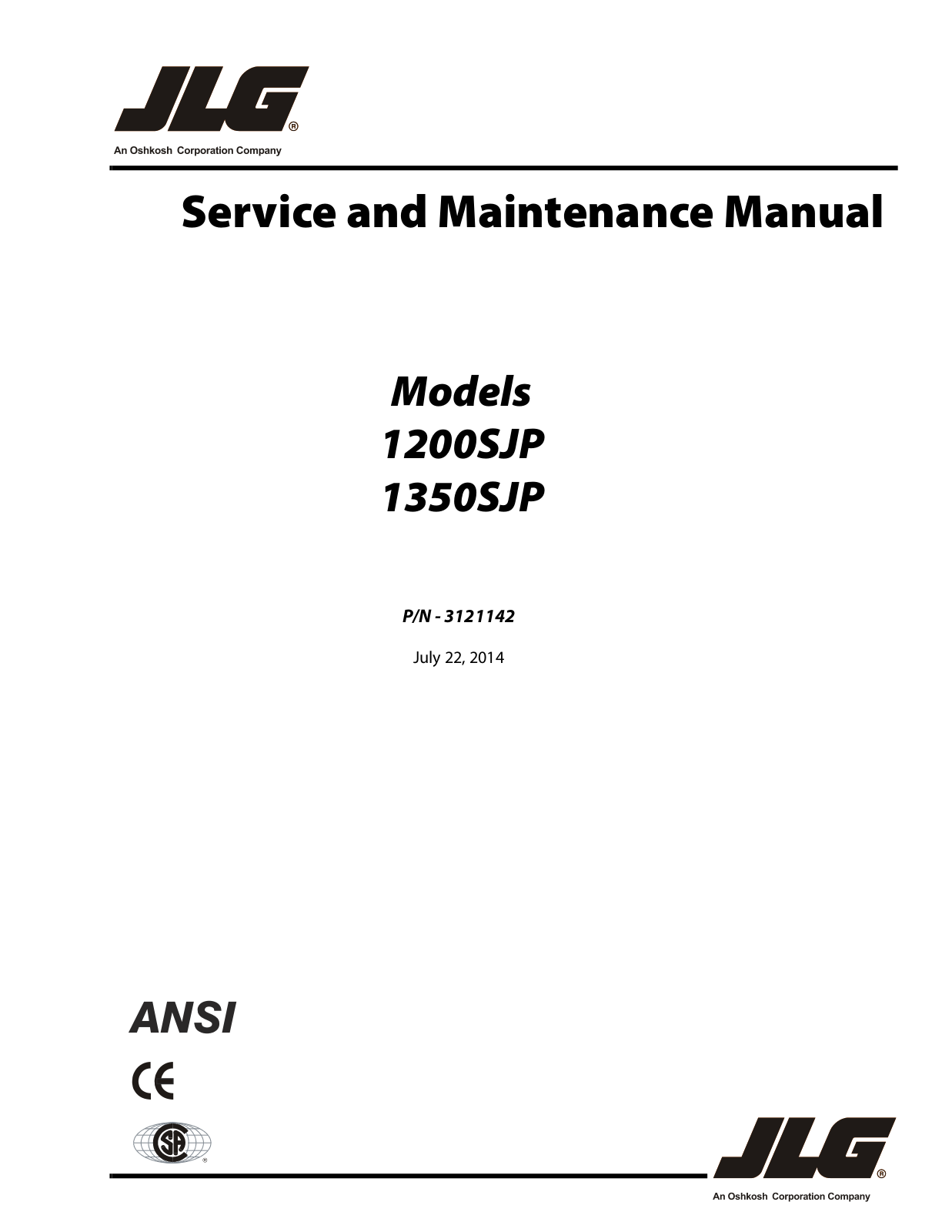 JLG 1350SJP Service Manual