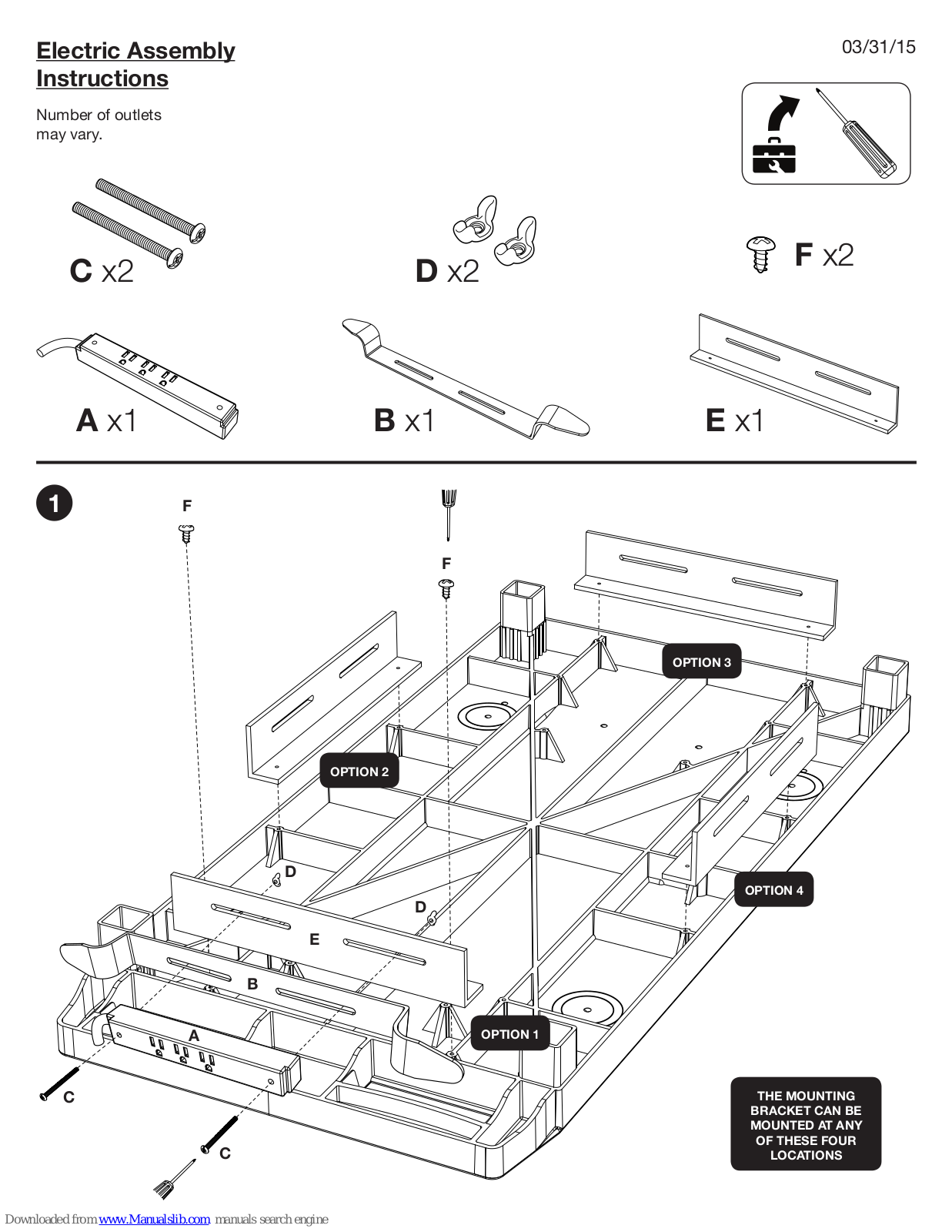 Luxor EA42CE Assembly Instructions Manual