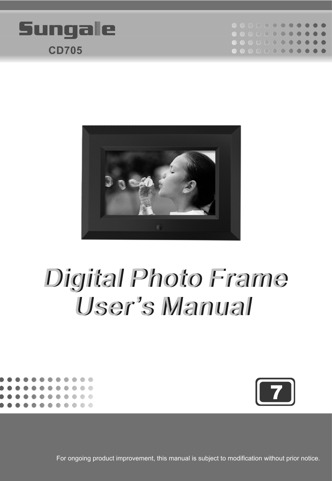 Sungale CD705 User Manual