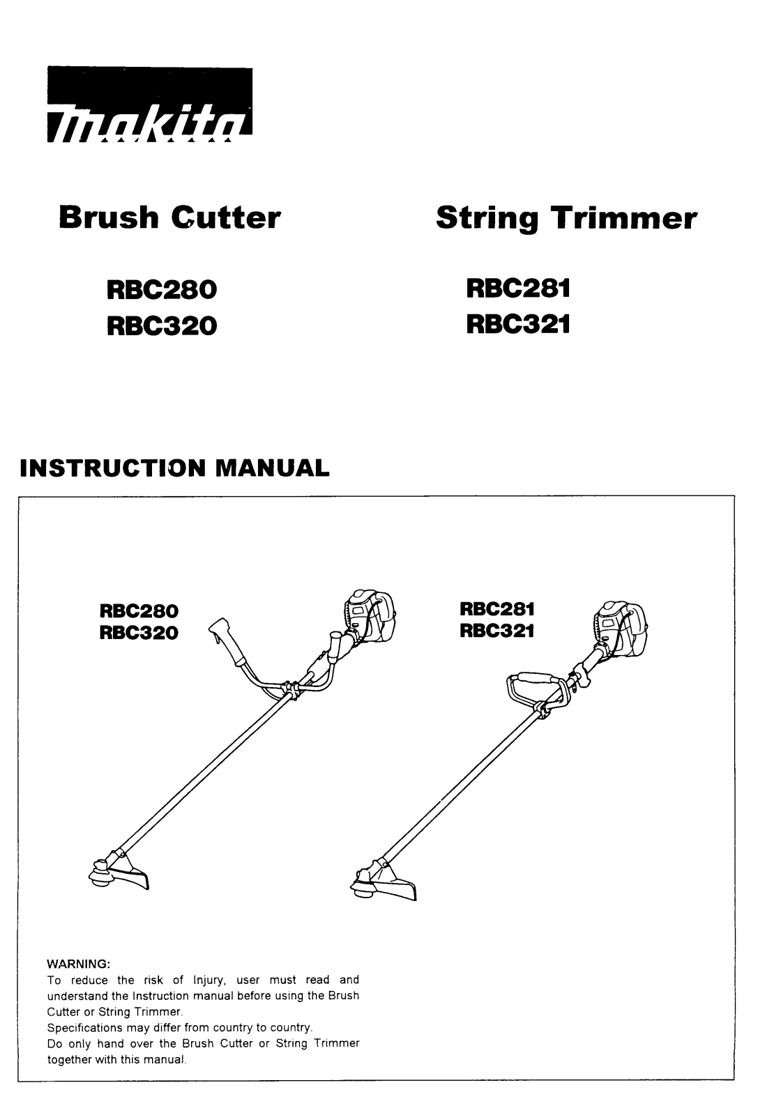 Makita RBC321, RBC281, RBC280, RBC320 User Manual 2