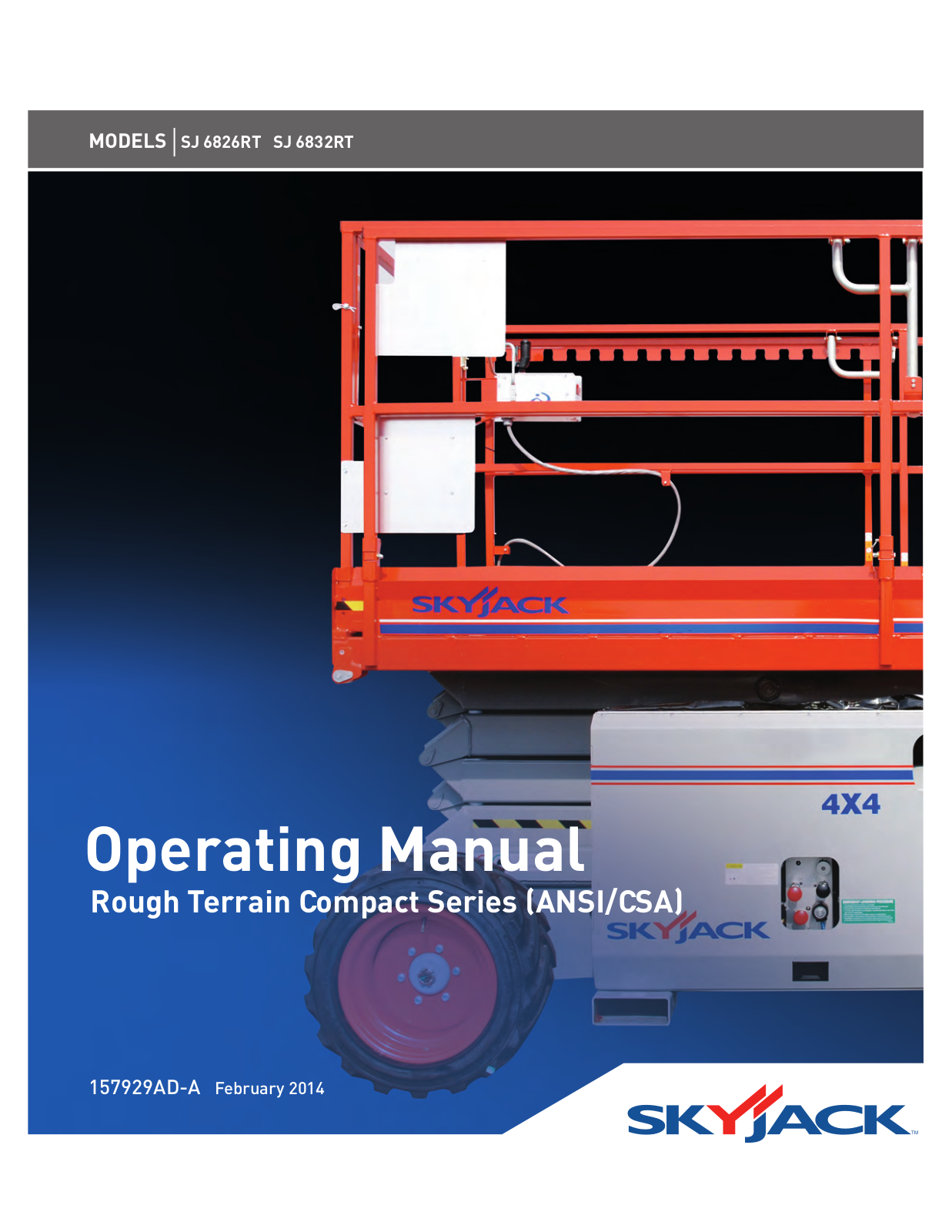 Skyjack SJ 6826RT, SJ 6832RT, SJ 68RT Series Operating Manual - ManualMachine.com
