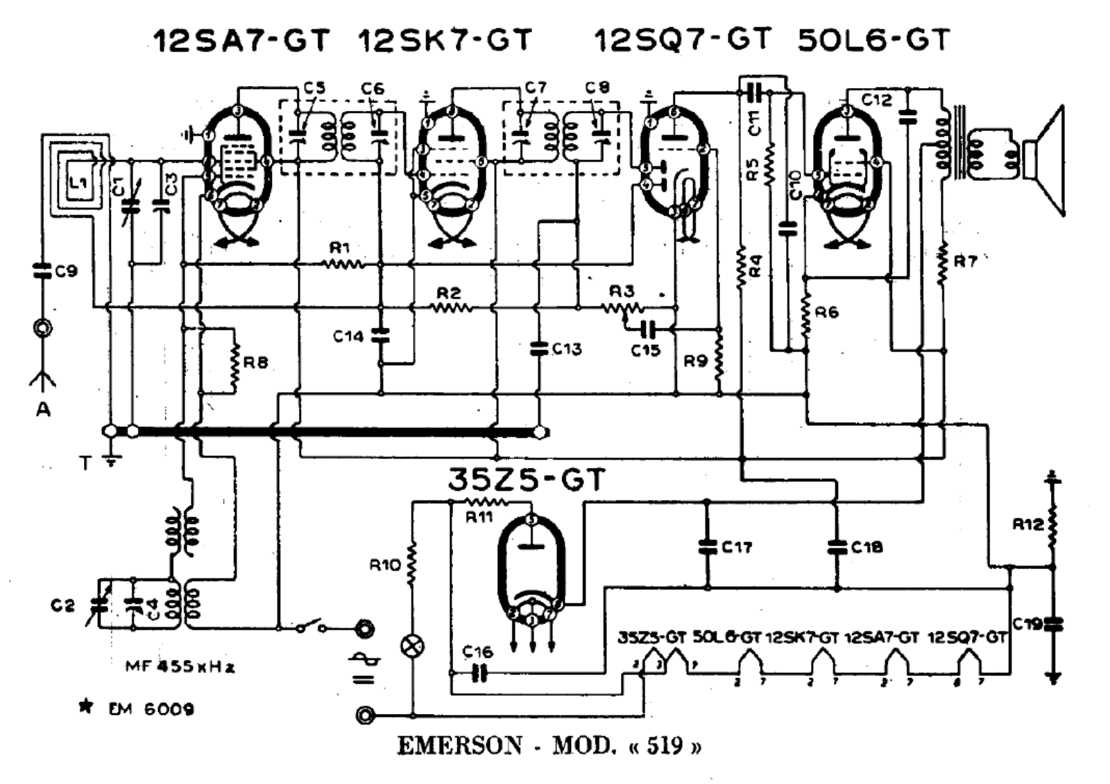 Emerson 519 schematic