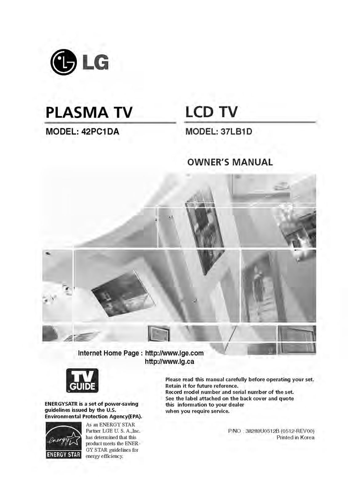 LG 42PC1DAUB Users manual