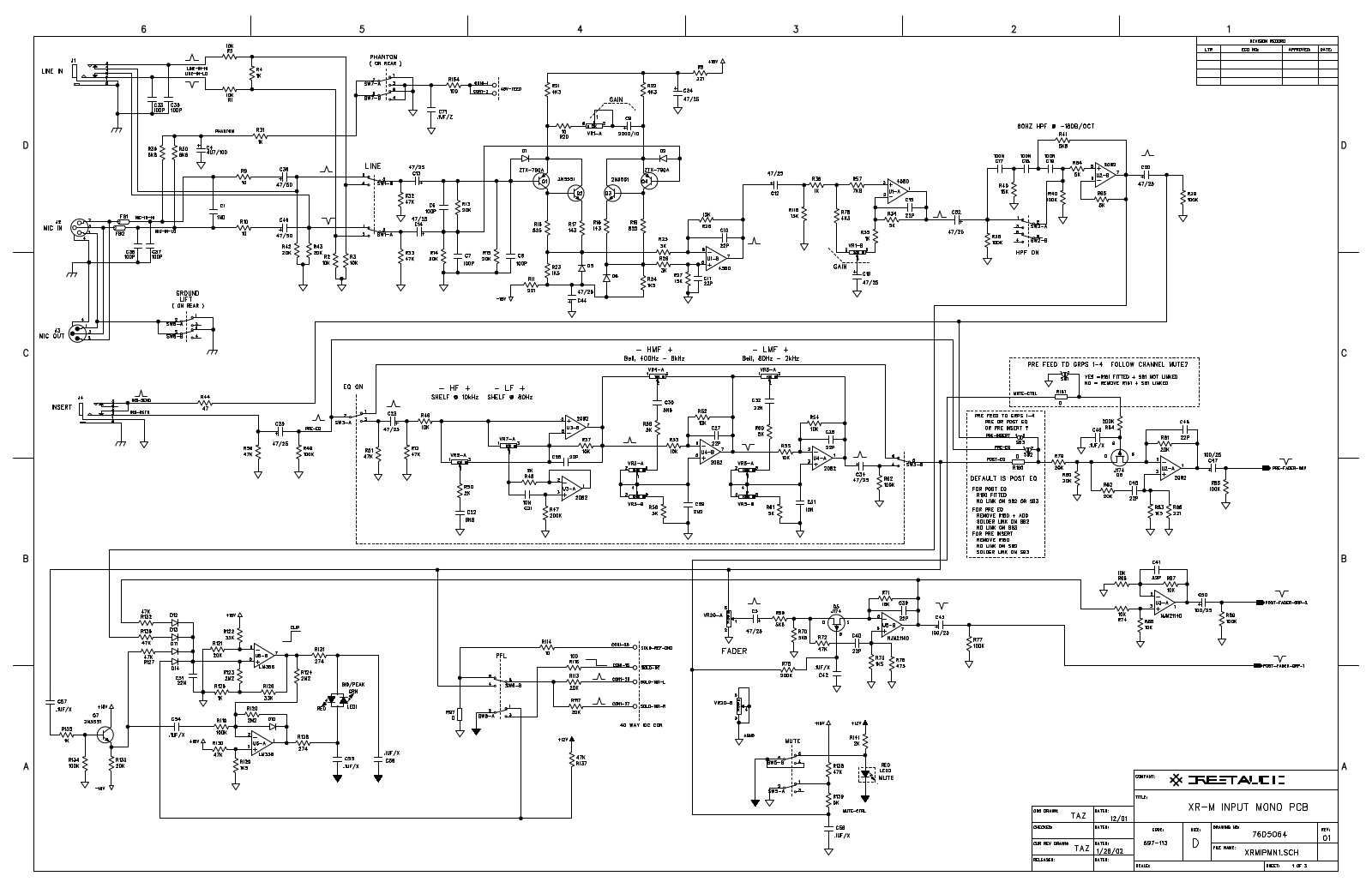 Crest xr-m Schematic