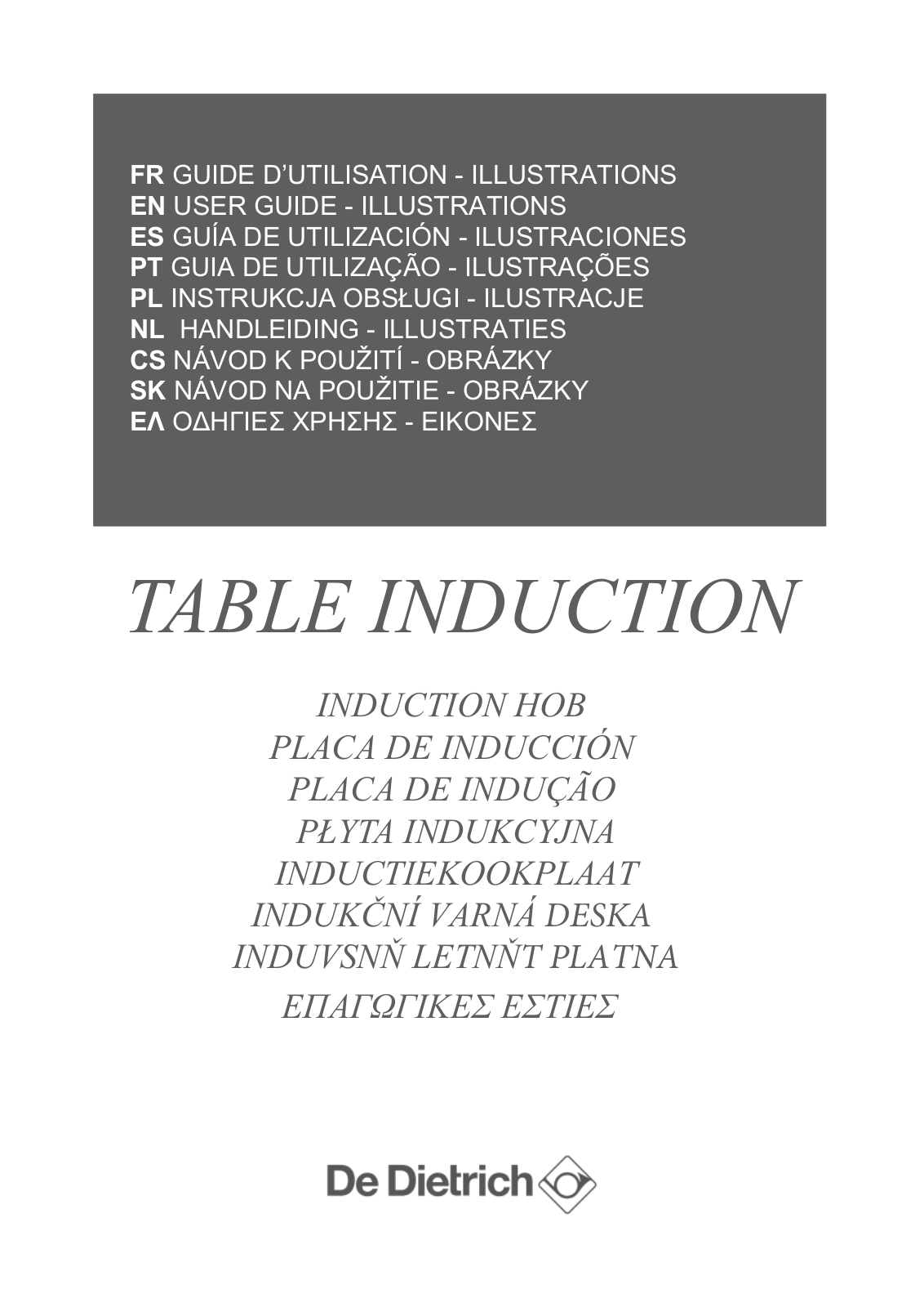 De Dietrich DPI7768X, DPI7969XS User Manual