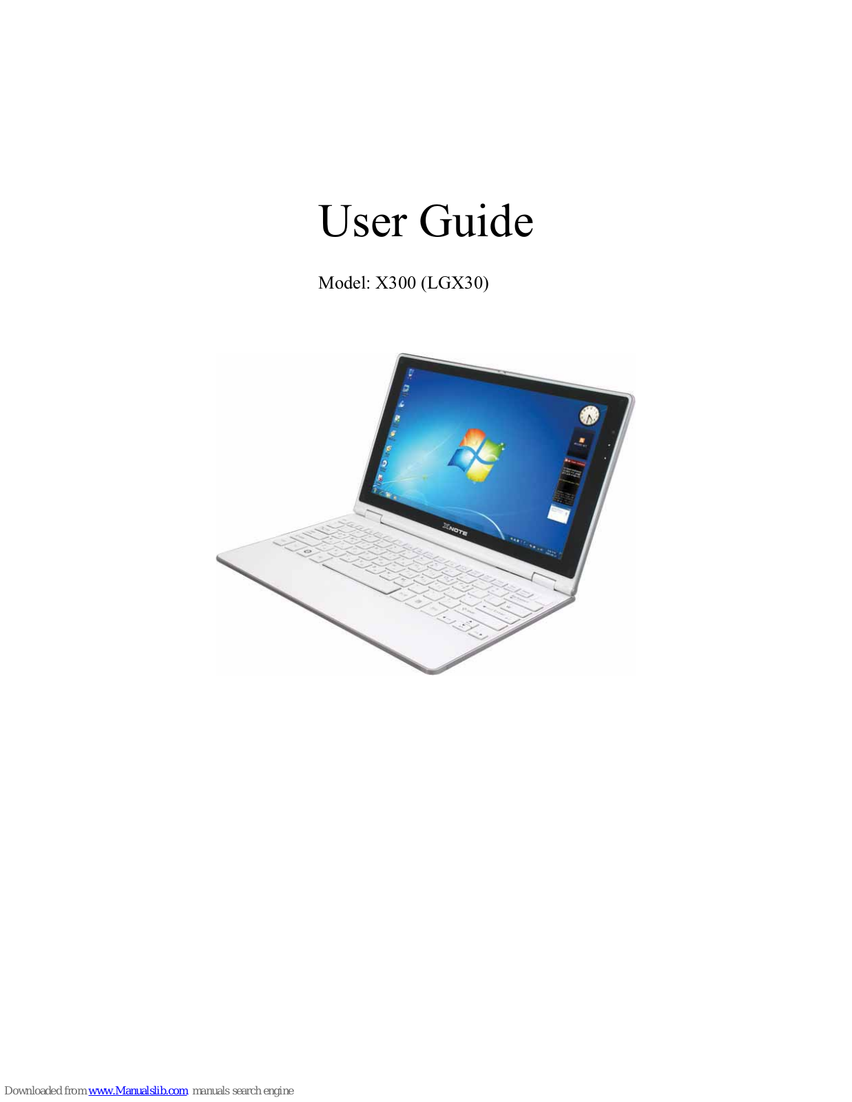 LG XNote X300, XNote LGX30 User Manual